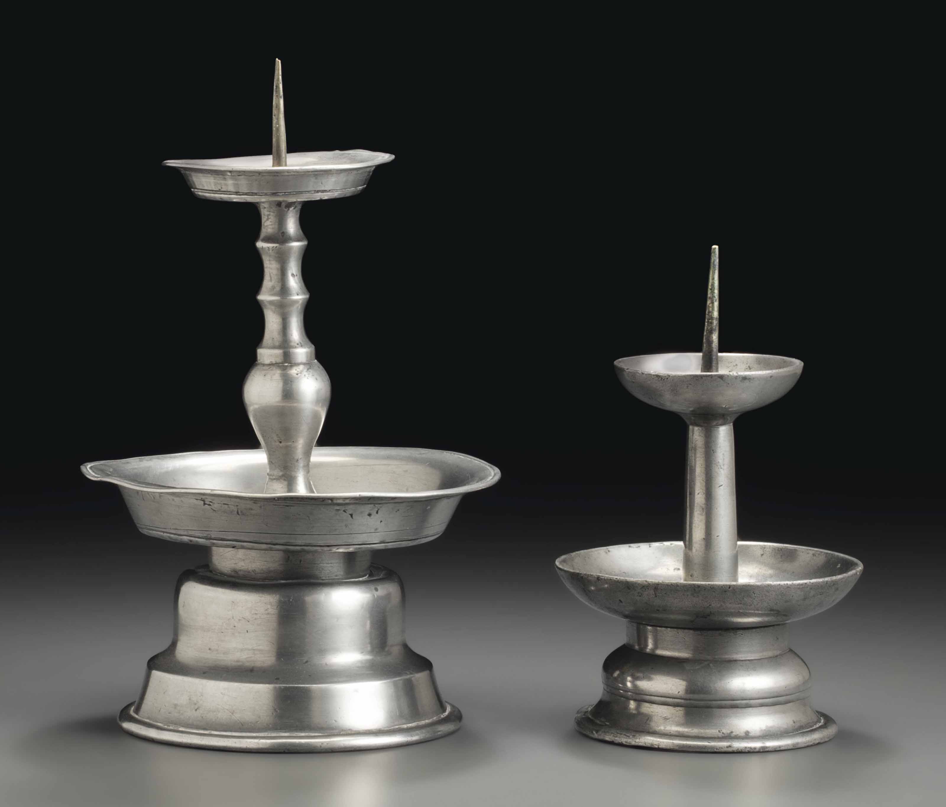 TWO CHINESE PEWTER CANDLESTICKS , QING DYNASTY, 19TH CENTURY Christie's