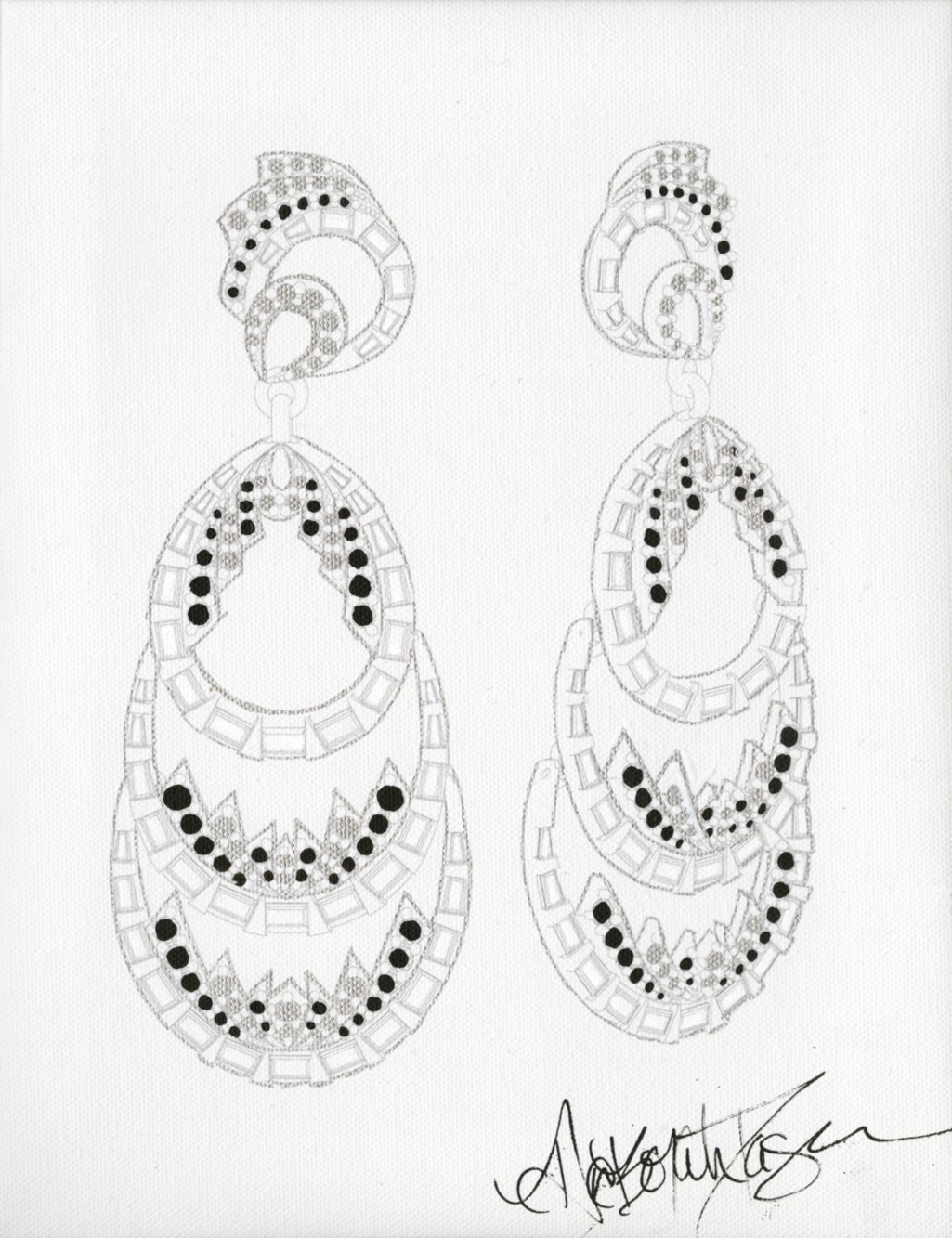 A PAIR OF DIAMOND EARRINGS