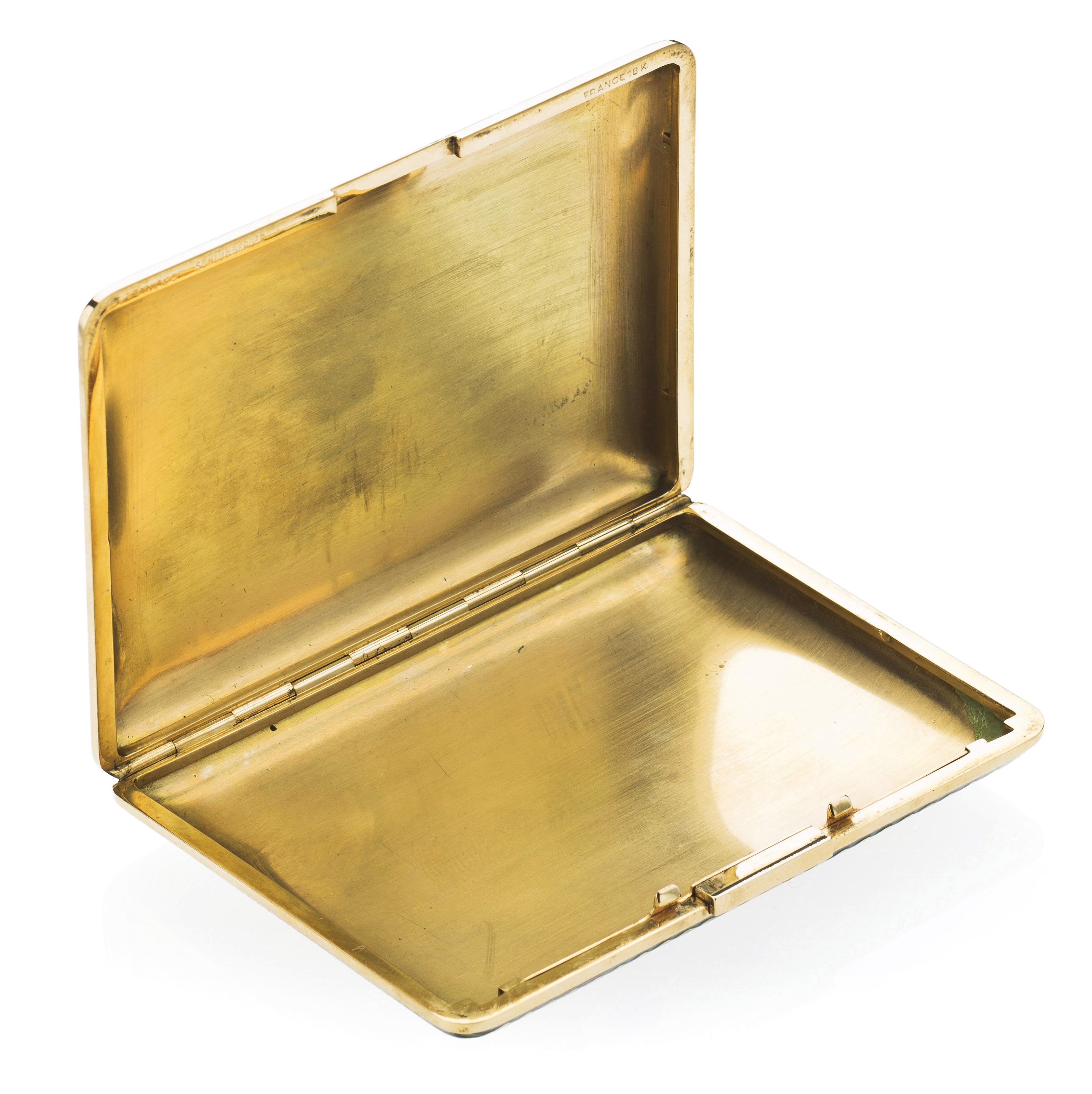 tiffany cigarette holder TIFFANY & CO. SCHLUMBERGER ENAMEL AND GOLD CIGARETTE CASE,