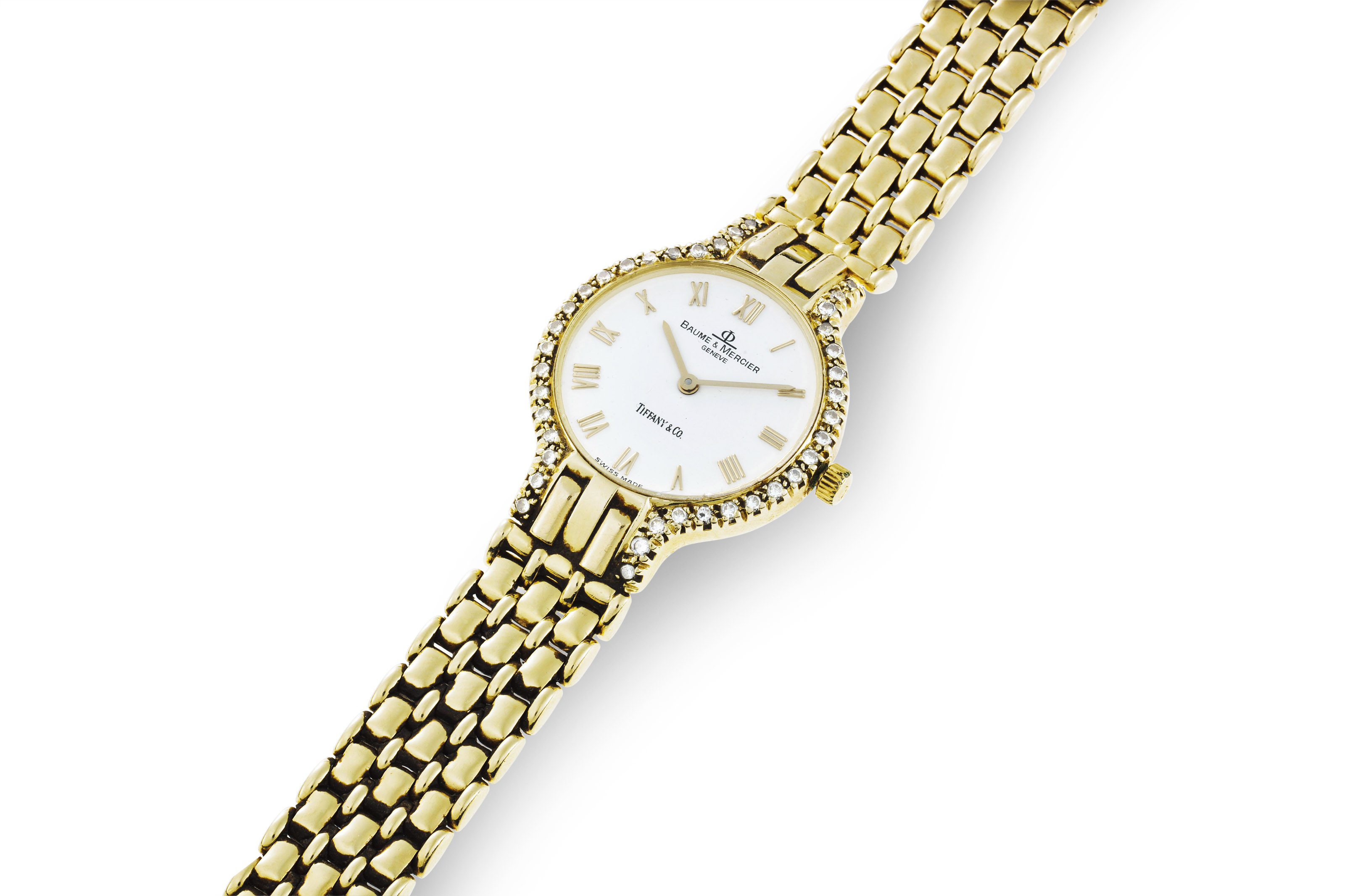 TIFFANY CO. BAUME MERCIER DIAMOND AND GOLD WRISTWATCH Christie s