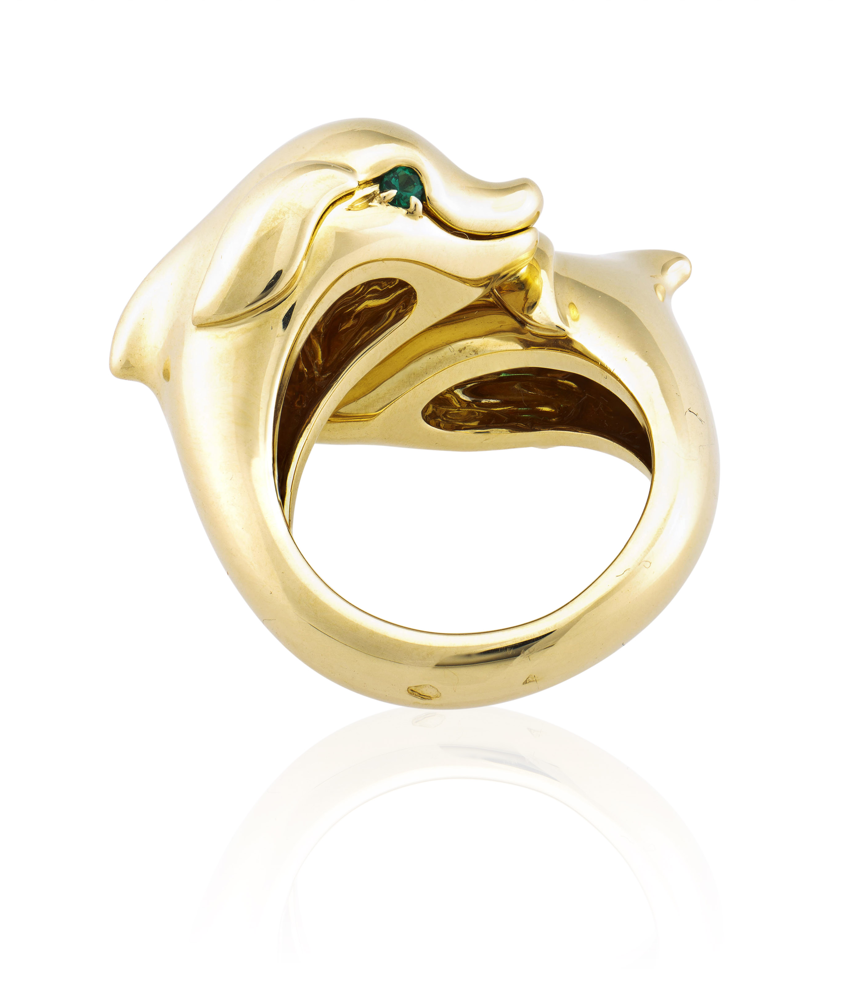 大人上品なおすすめコーデ CARTIER EMERALD AND GOLD TWIN DOLPHIN RING, | Christie's イヤリング、ピアス