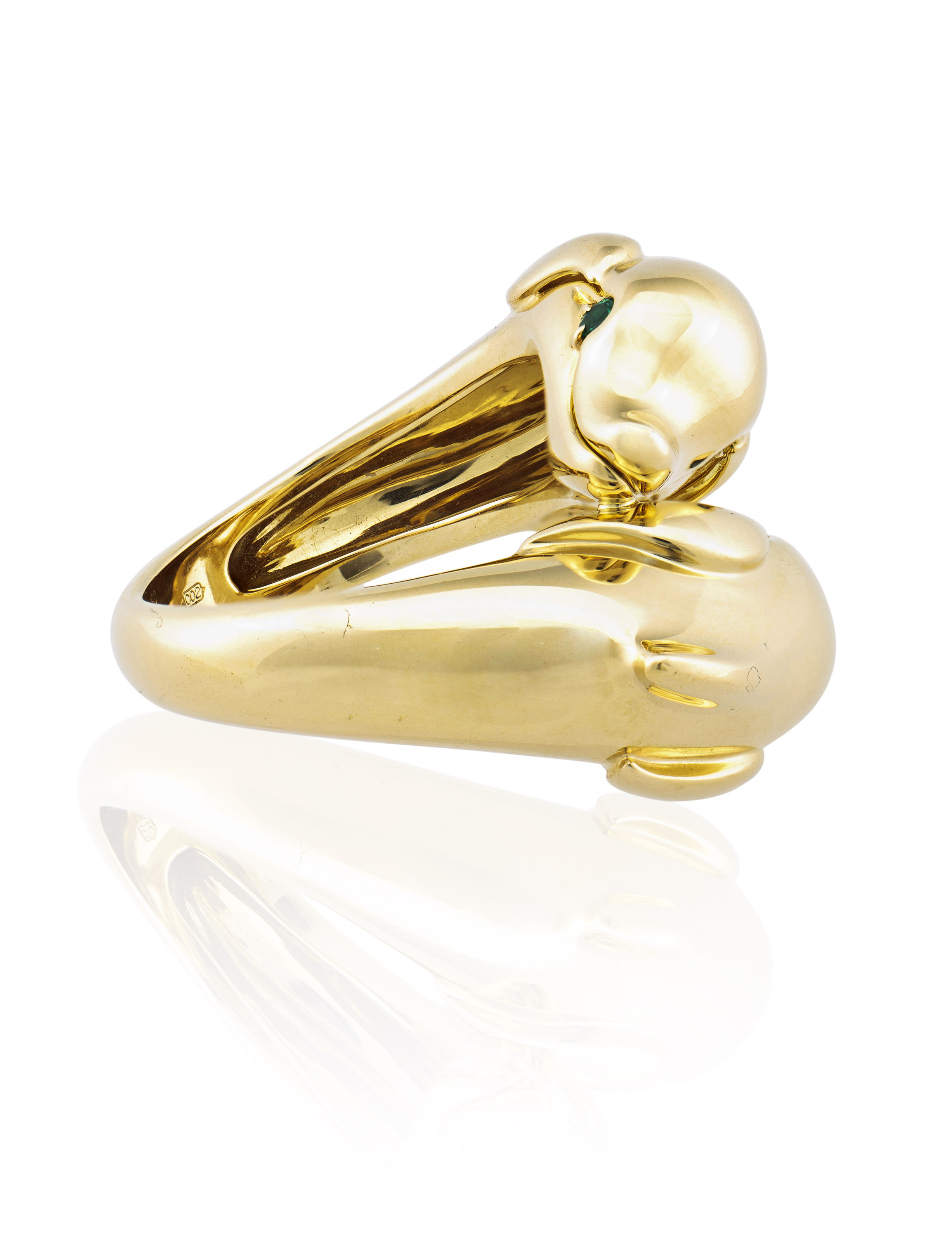 完璧すぎて可愛げがない CARTIER EMERALD AND GOLD TWIN DOLPHIN RING, | Christie's イヤリング、ピアス