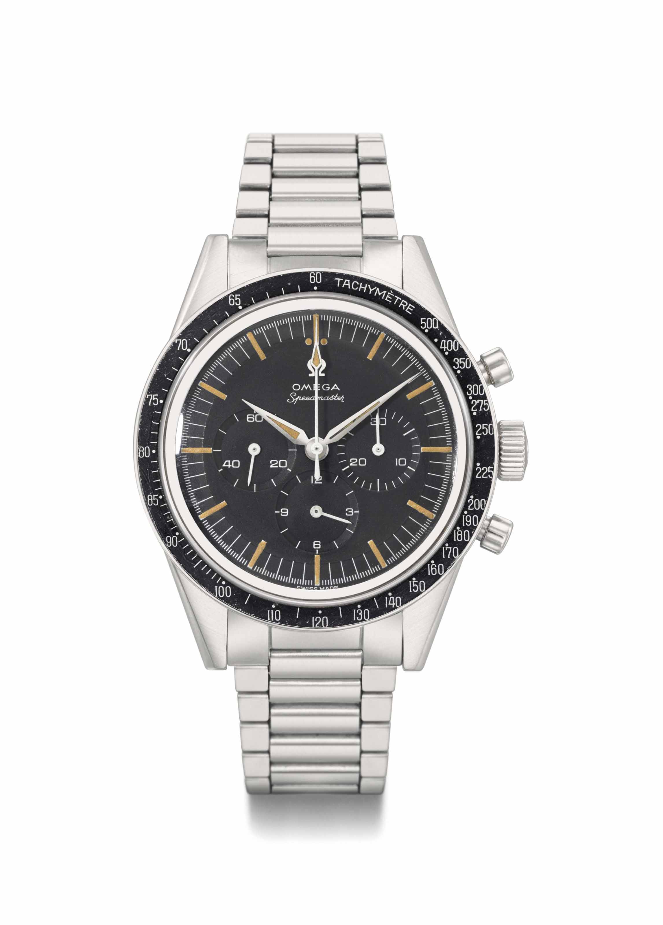 Omega. A Limited Edition Very Fine and Rare Stainless Steel 