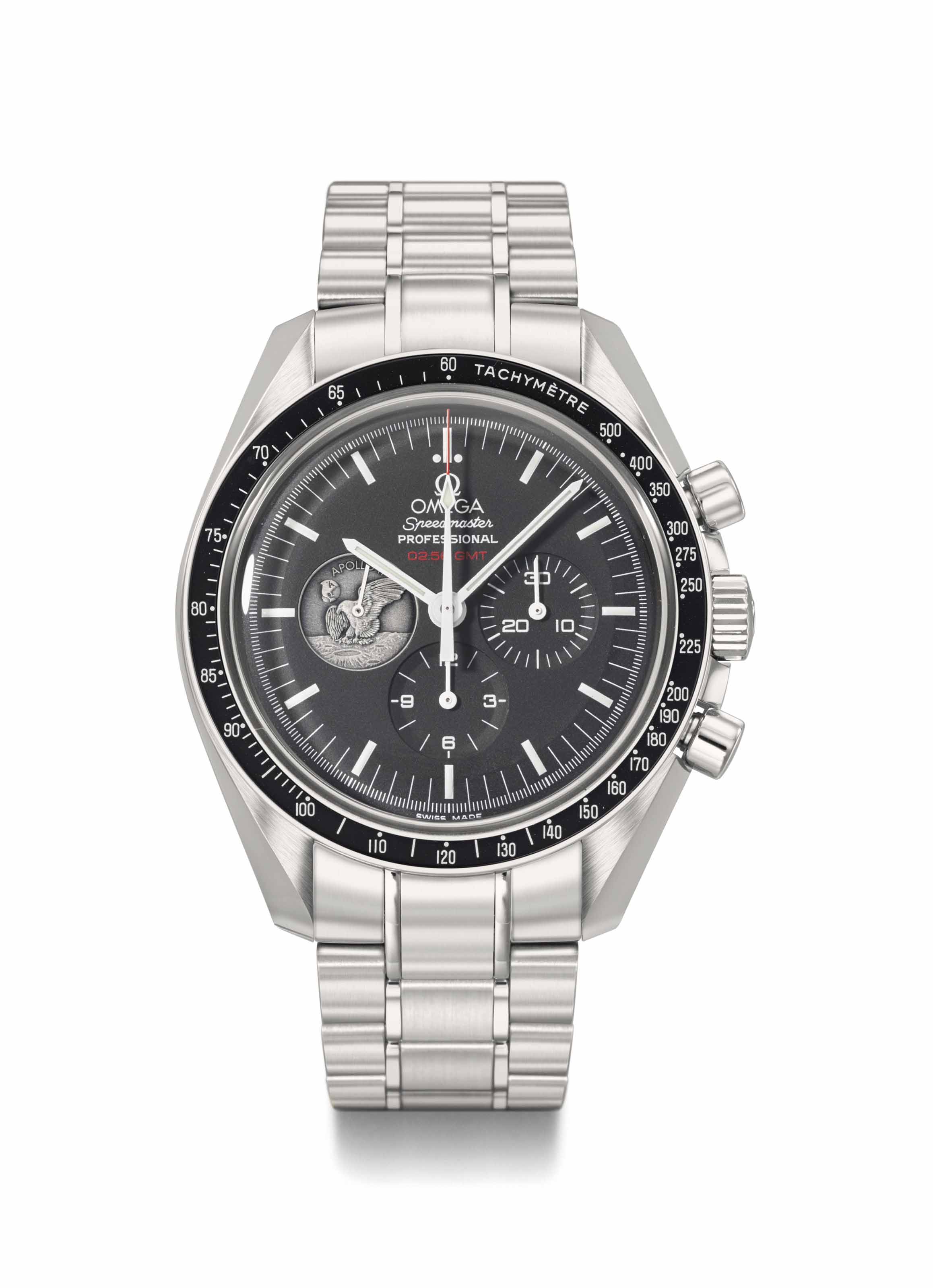 Omega. A Limited Edition Very Fine and Rare Stainless Steel 