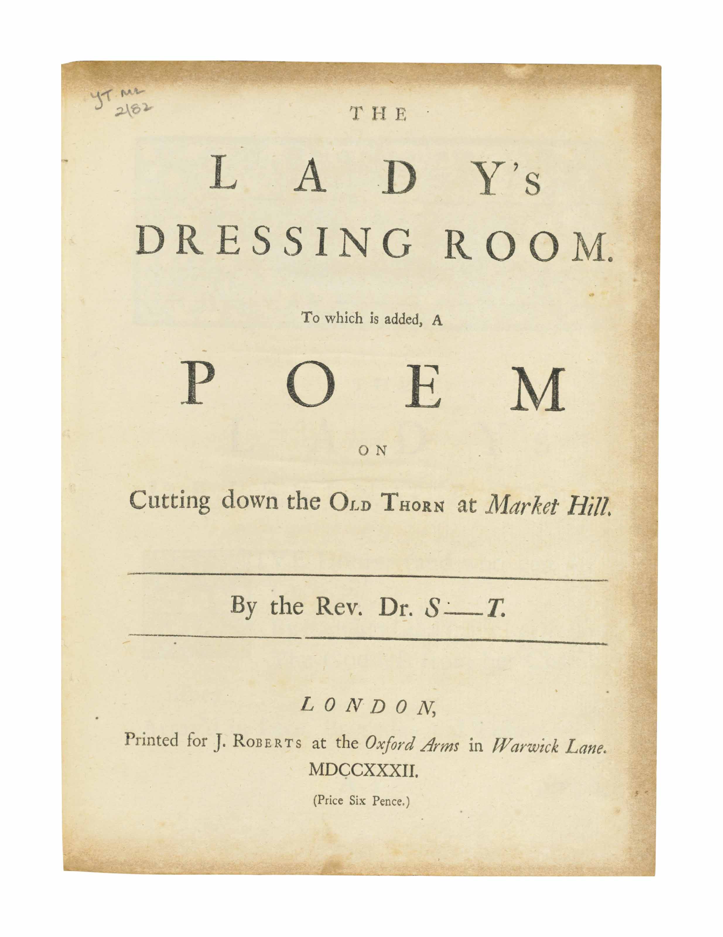SWIFT, Jonathan The Lady's Dressing Room To which is added, ... - auctions  & price archive