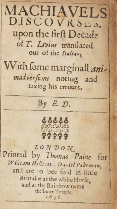 Machiavelli discourses essay picture