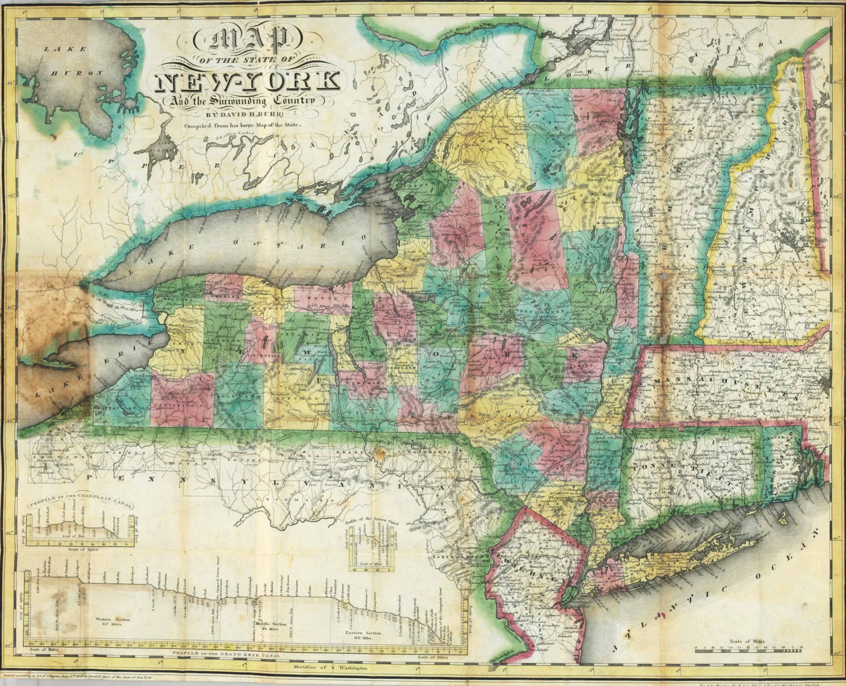 NEW YORK AND PENNSYLVANIA] A group of 10 pocket maps and gu...