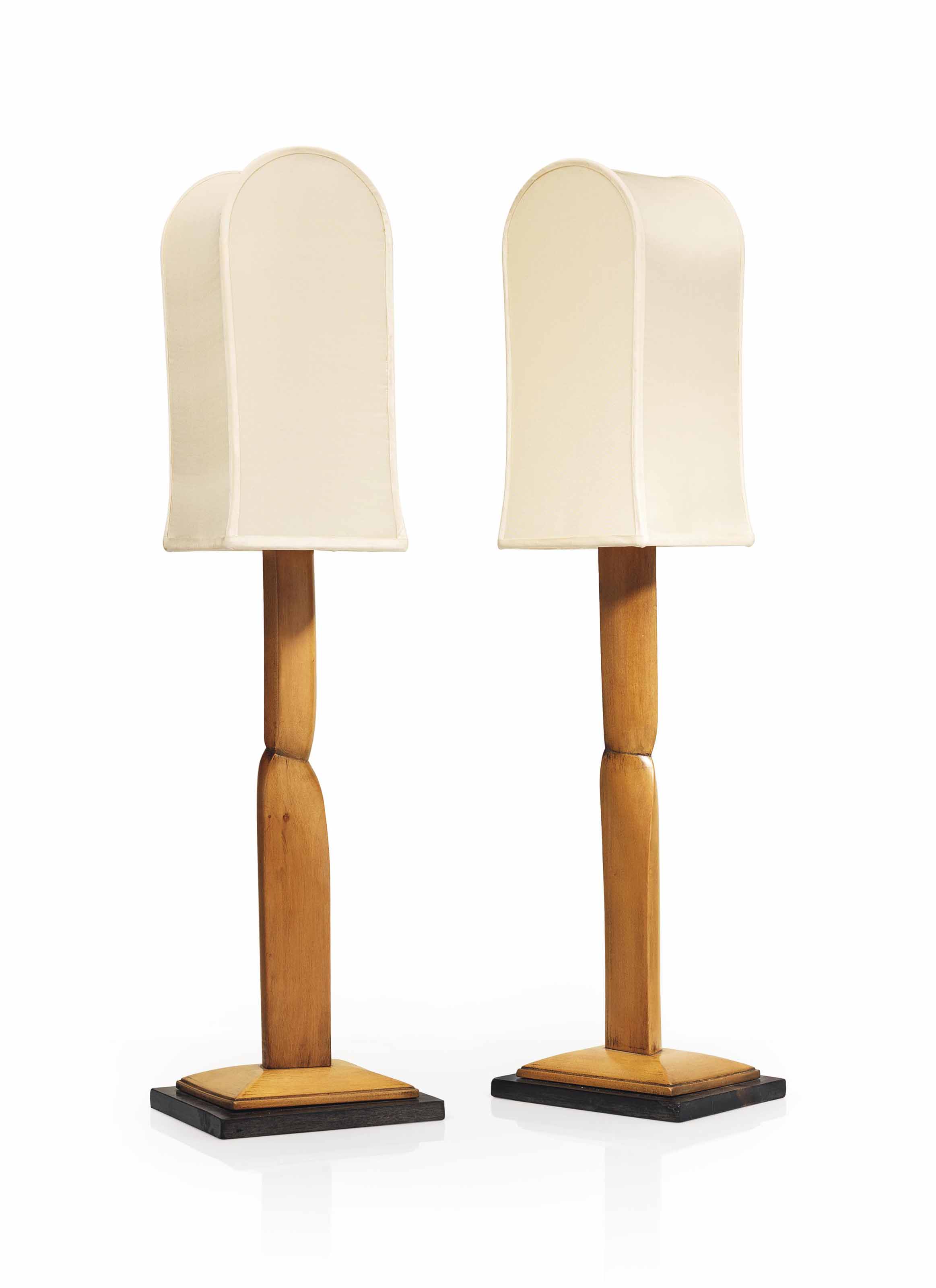 EILEEN GRAY (18791976) , A RARE PAIR OF TABLE LAMPS, CIRCA 1920