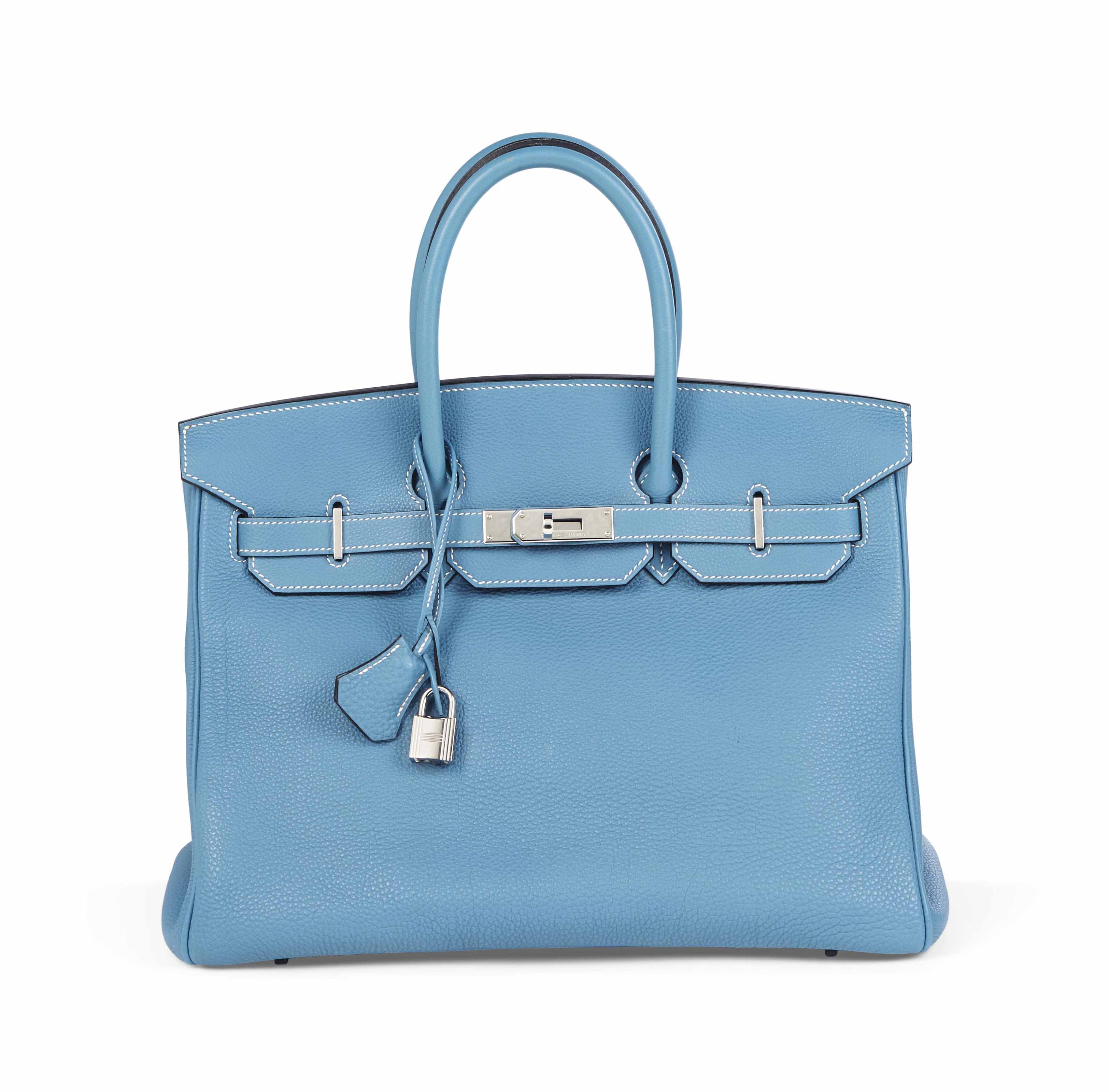 SAC BIRKIN 25 EN CUIR SWIFT BLEU SAPHIR GARNITURE EN M TAL