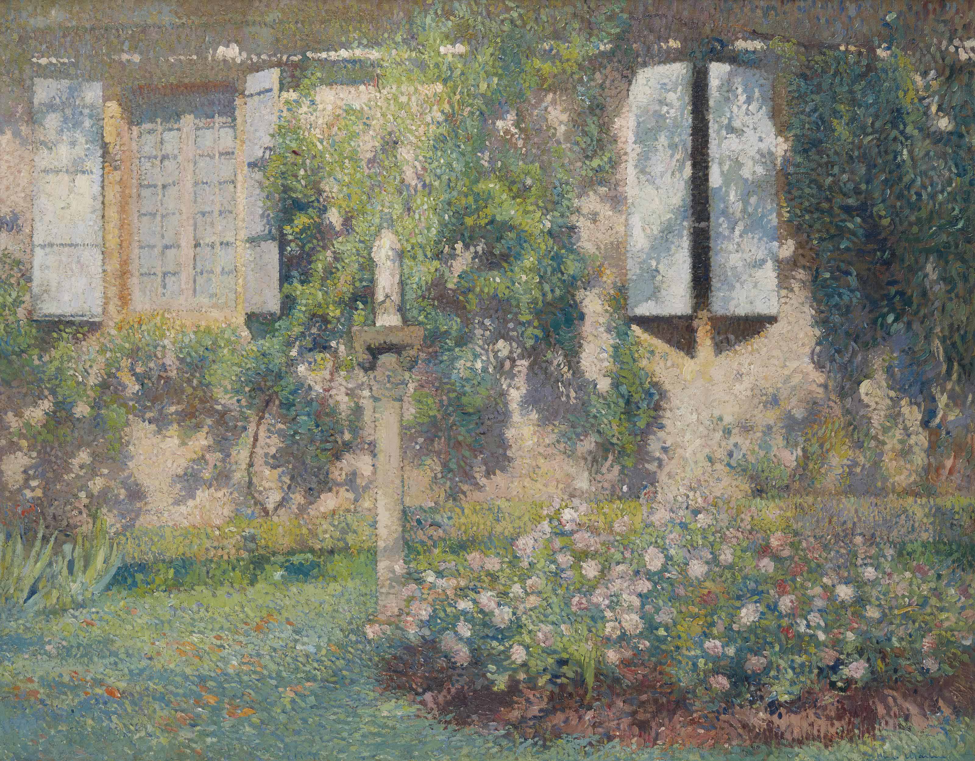 Henri Martin (1860-1943) , Vue de la maison de Marquayrol ...