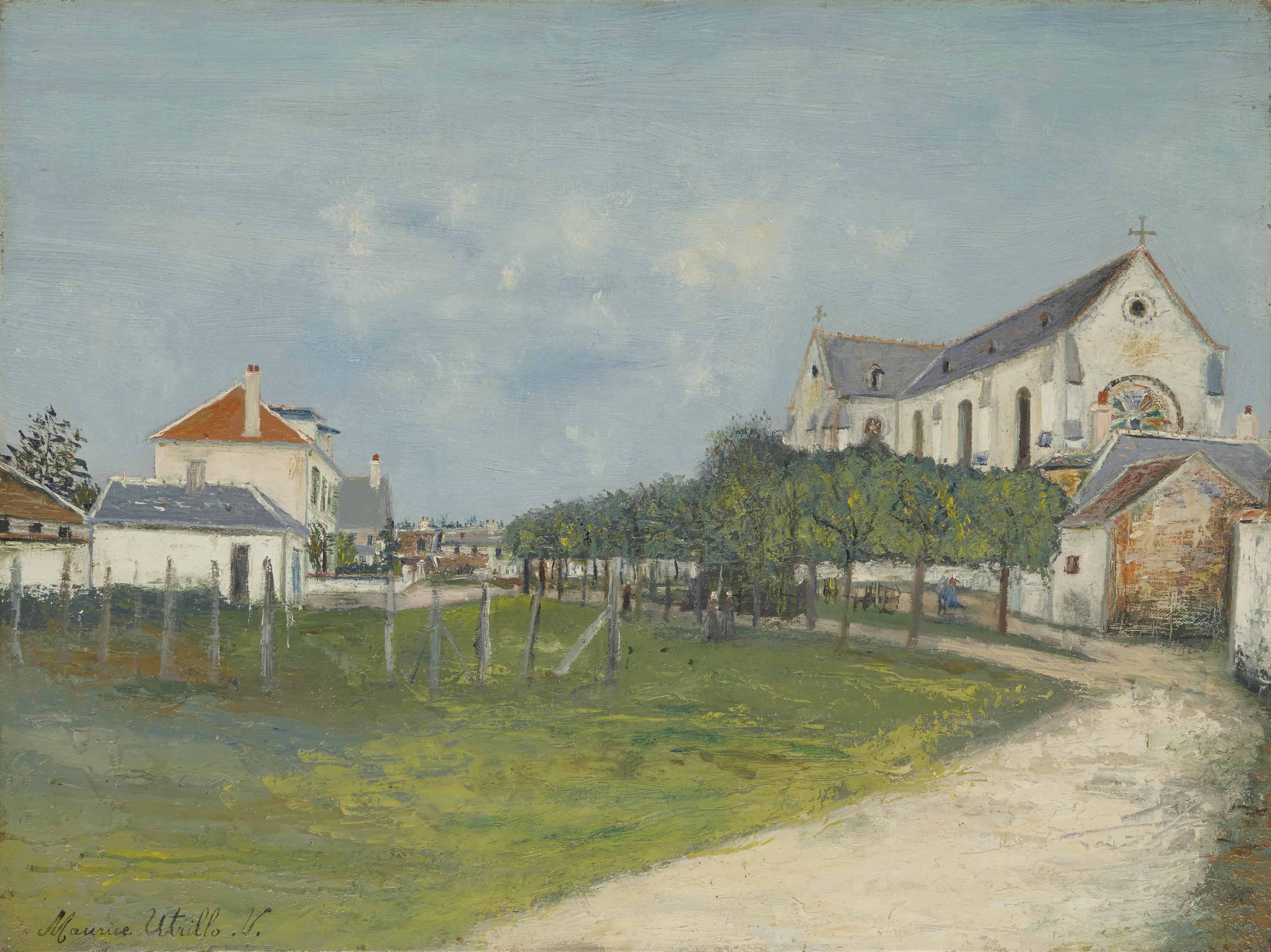 Maurice Utrillo、LANNOIS(SEINE ET OISE) MAURICE UTRILLO | SANNOIS (SEINE ET OISE) | Impressionist