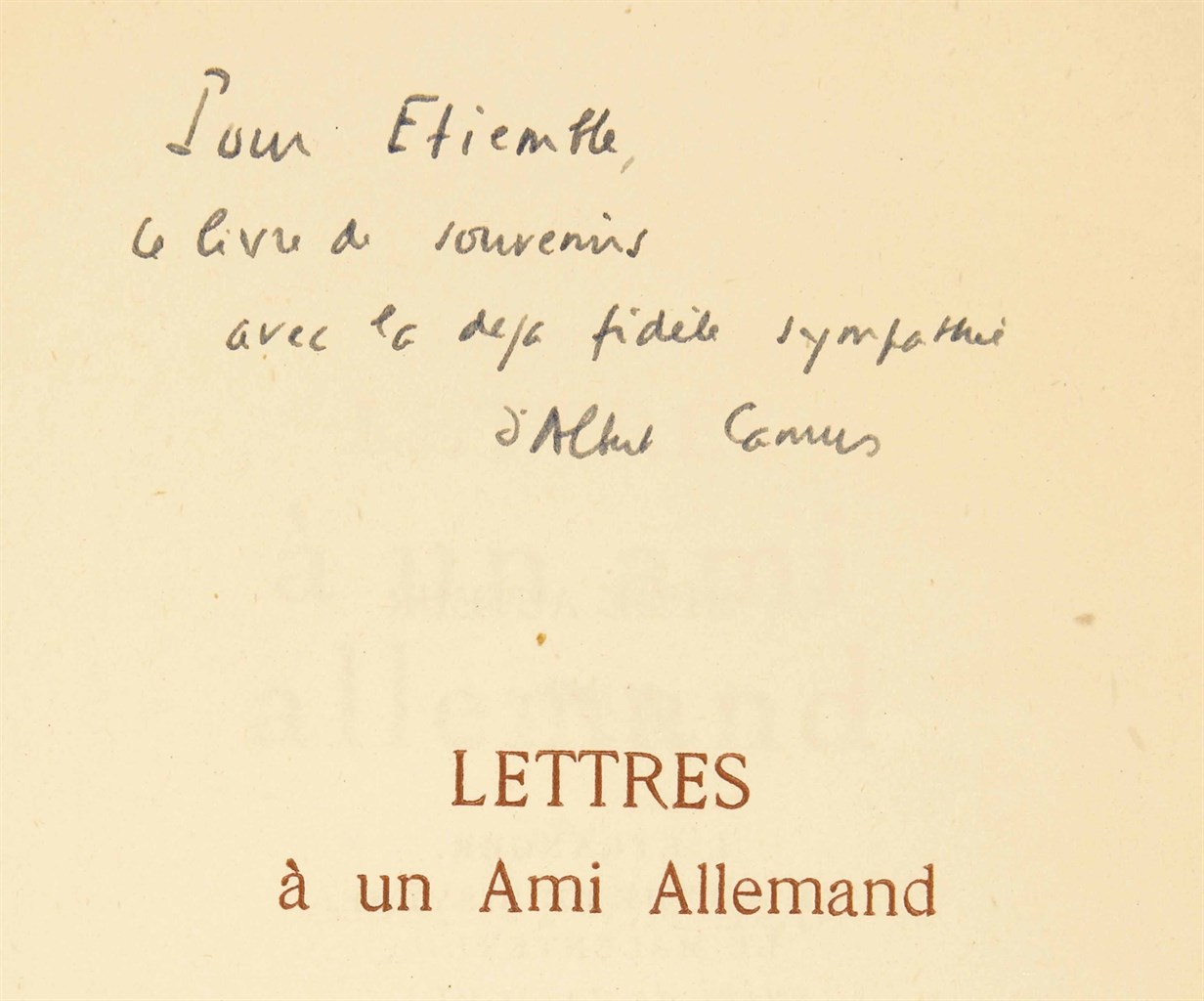 lettres à un ami allemand