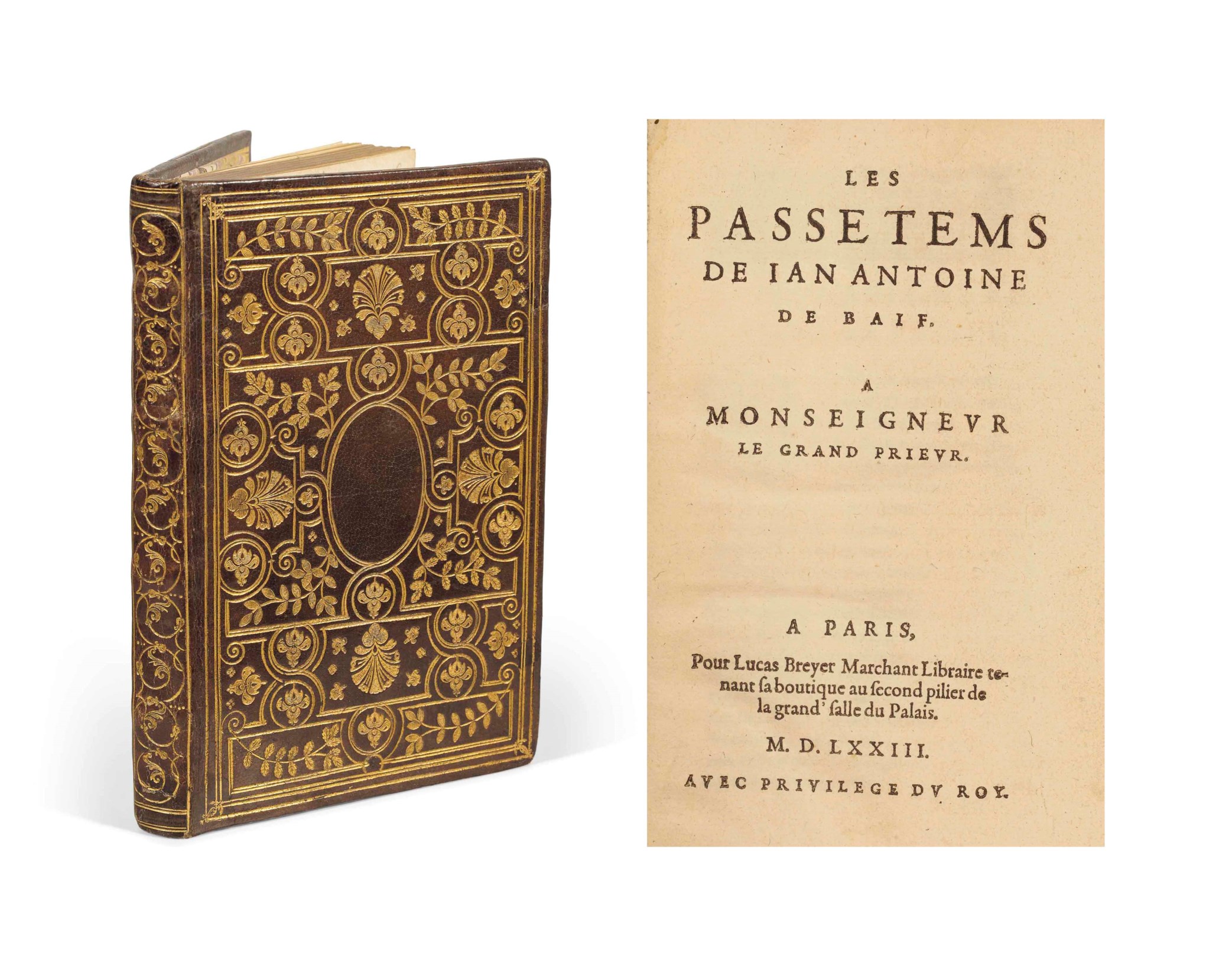 Jean-Antoine de BAÏF (1532-1589). Les Passetems... a Monseigneur le