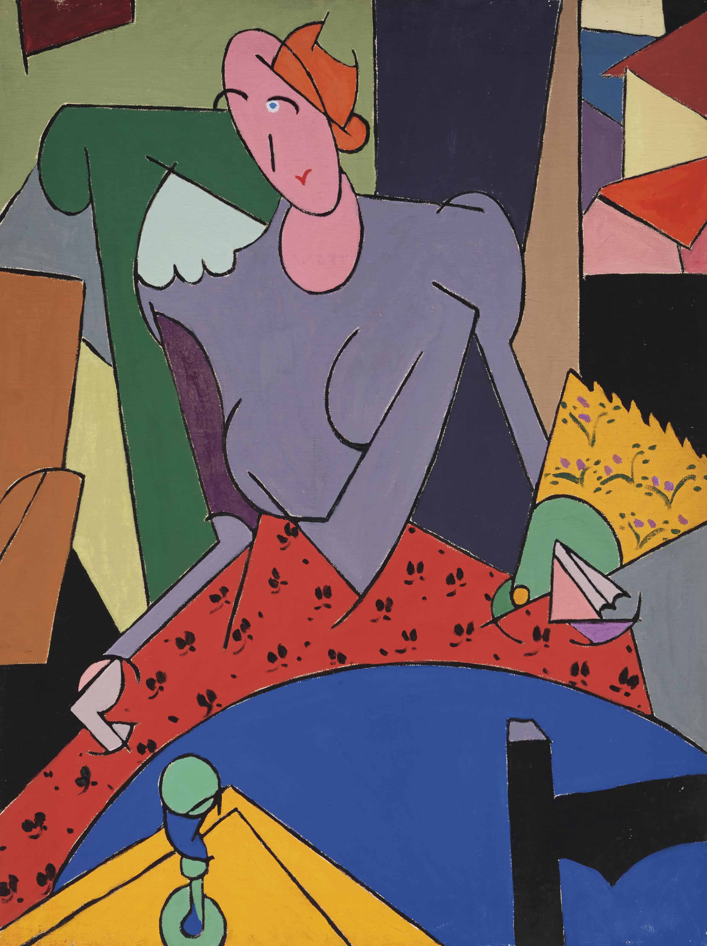 Juan Gris (1887-1927), Bouteille, verre et journal | Christie's