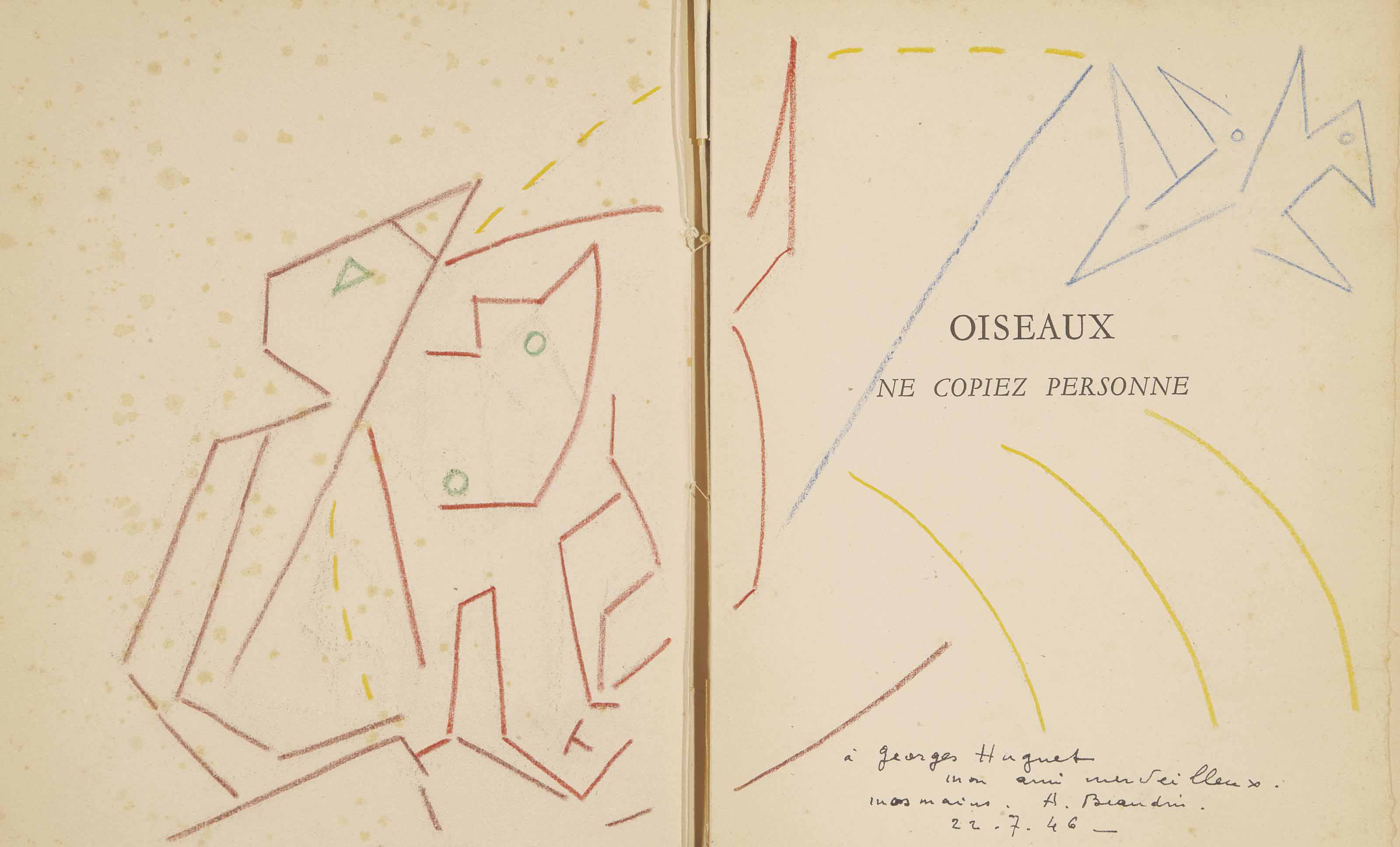 Georges Hugnet 1906 1974 Oiseaux Ne Copiez Personne