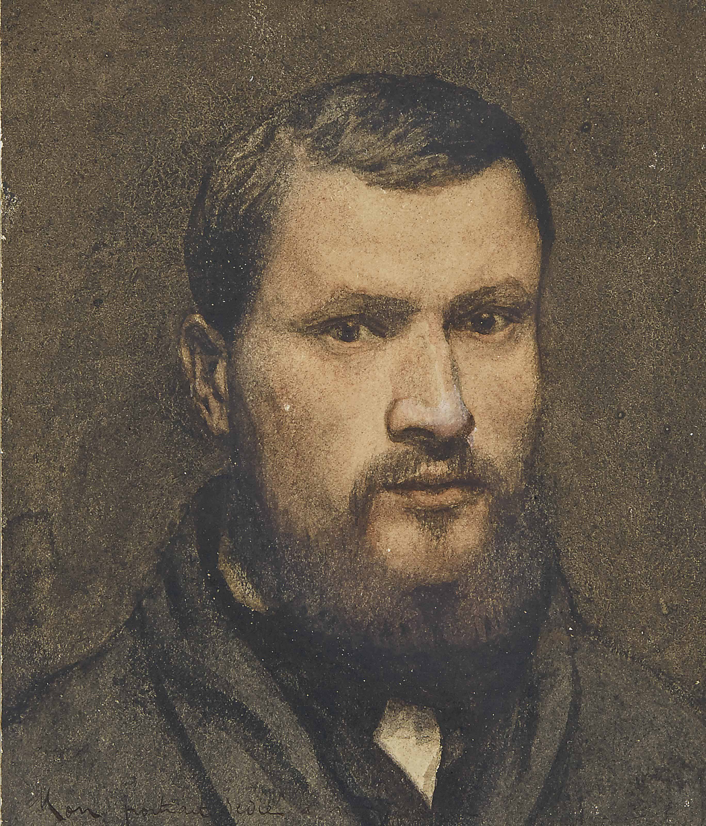 Léon Bonvin (Paris 1834-1866 Meudon) , Self-portrait | Christie's