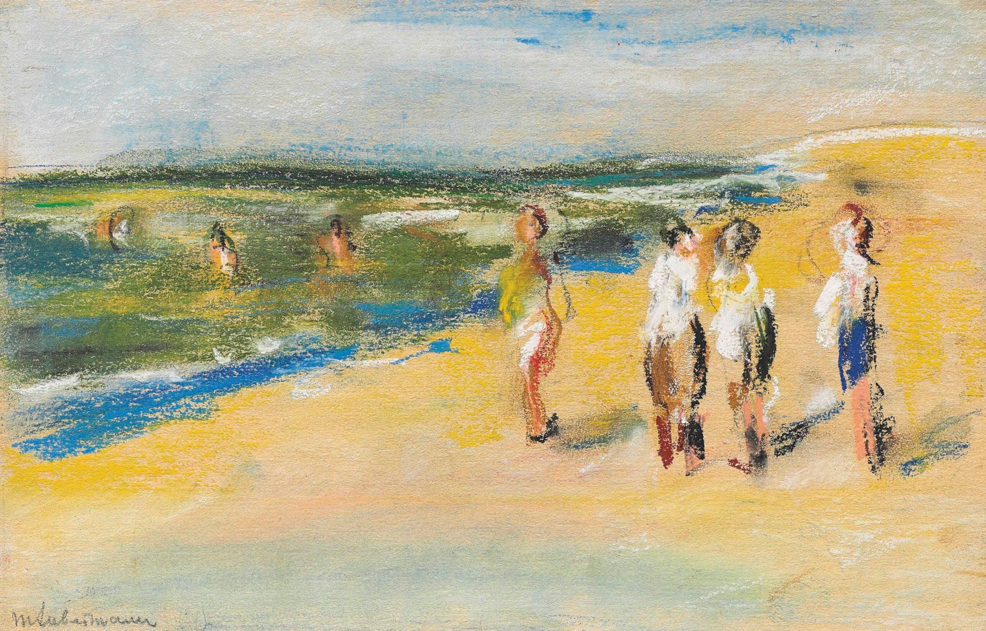 Max Liebermann (18471935), Badende am Strand Christie's