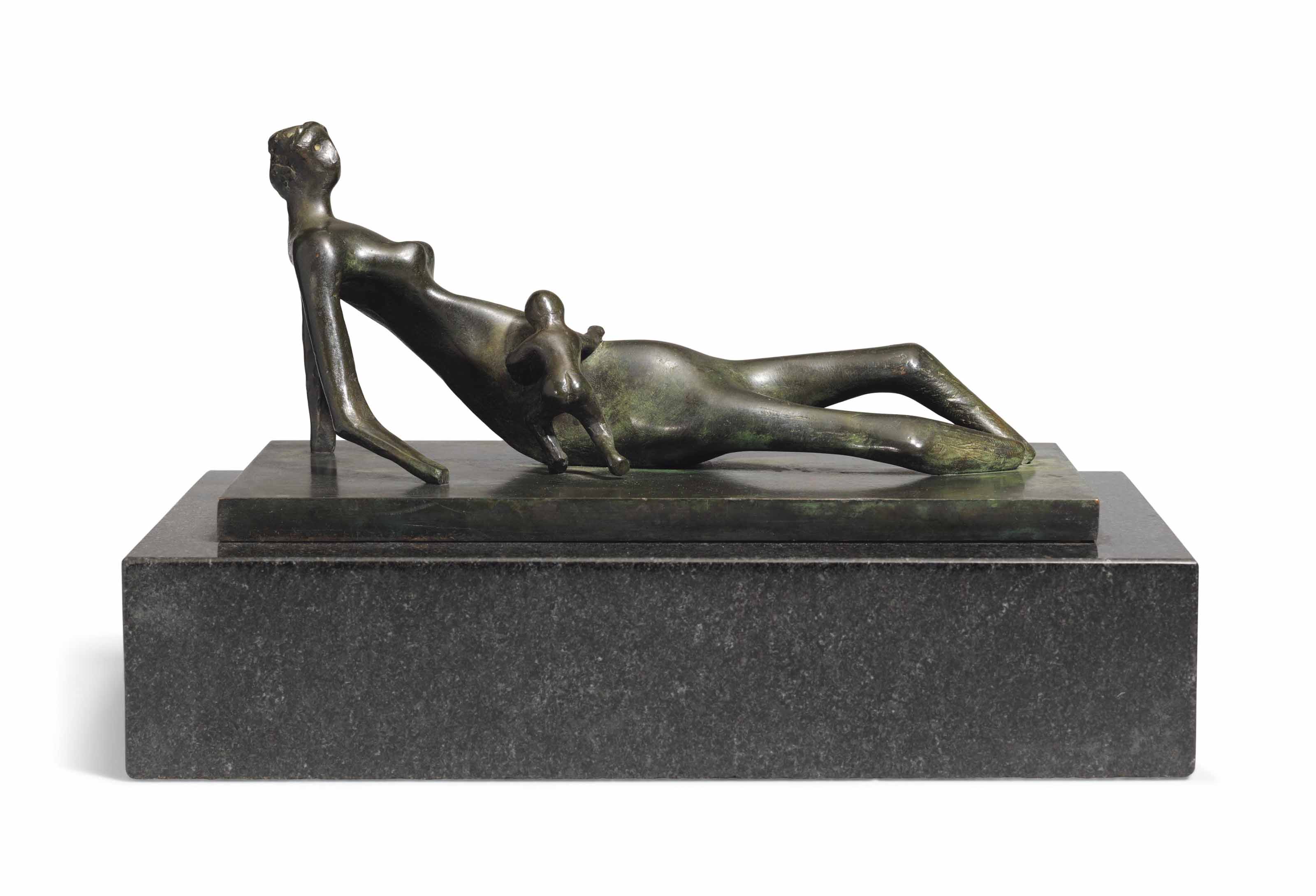 Reclining mother and child III