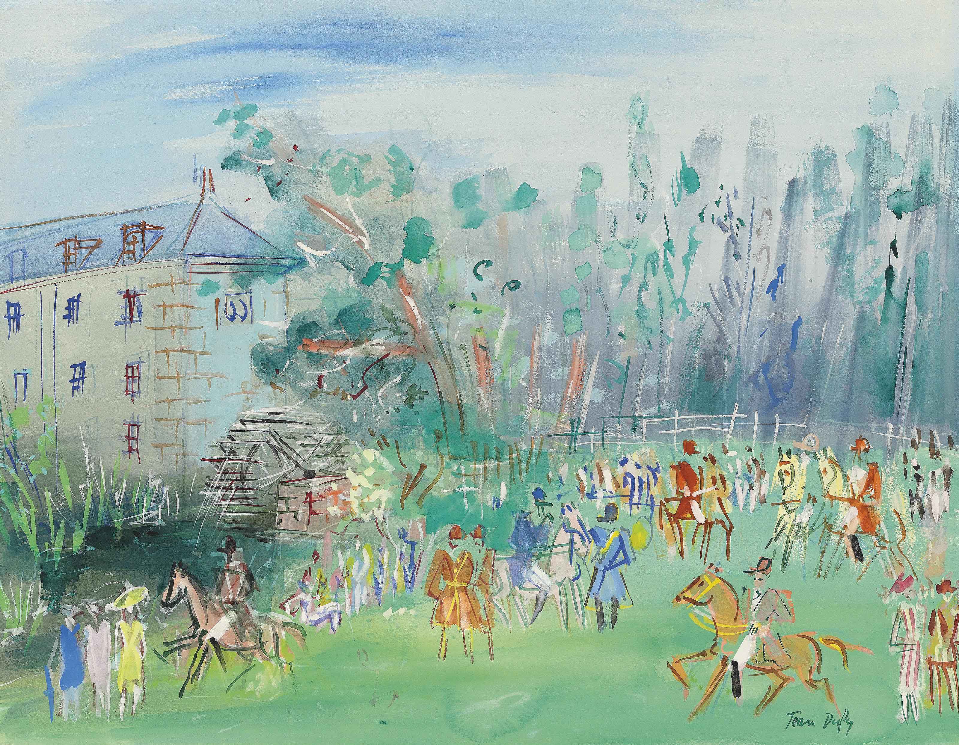 Jean Dufy、Paysage a Preuilly sur Claisse