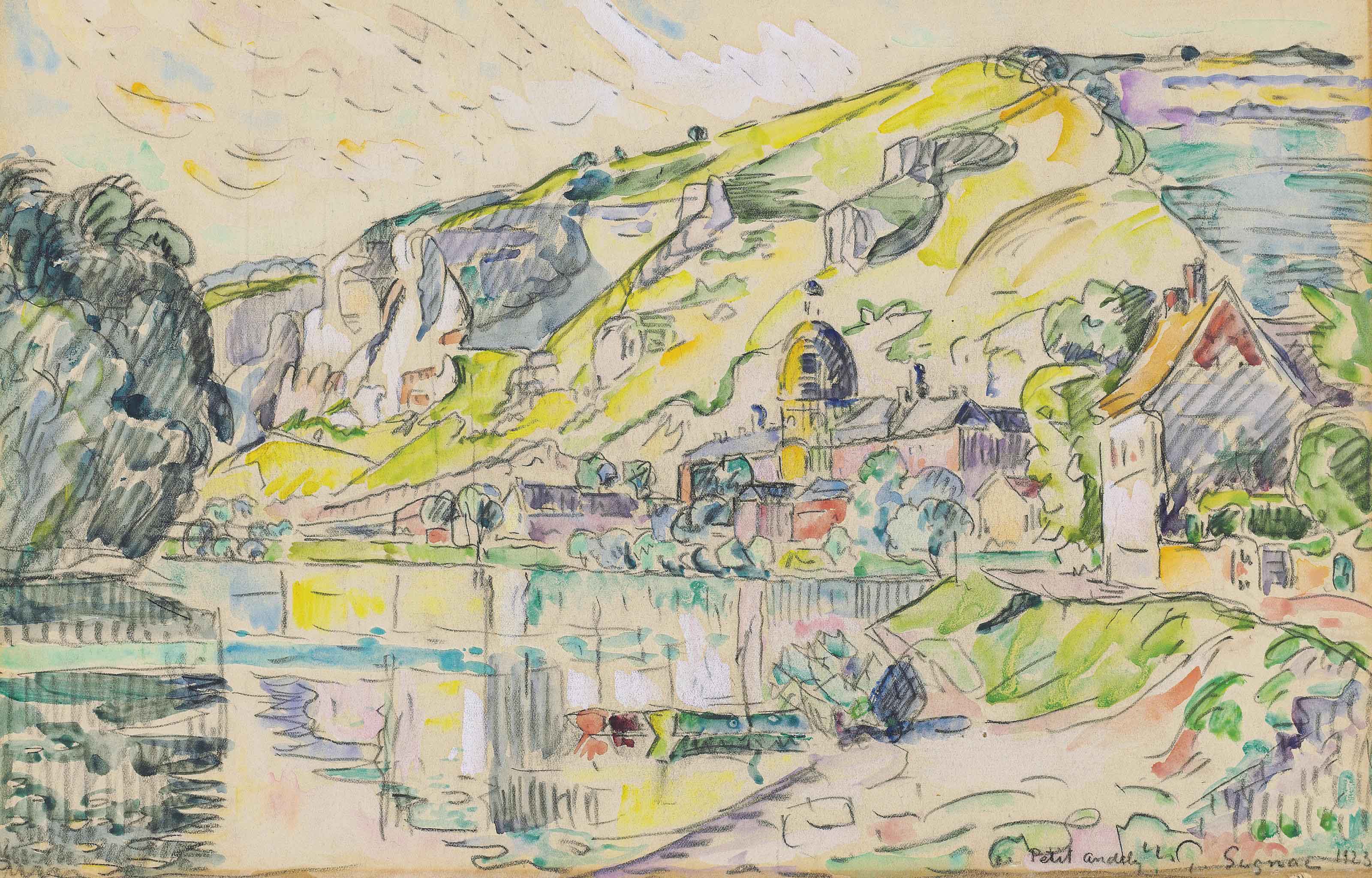 PAUL SIGNAC、Le Pont aux Andelys How a few weeks in Les Andelys helped Paul Signac develop