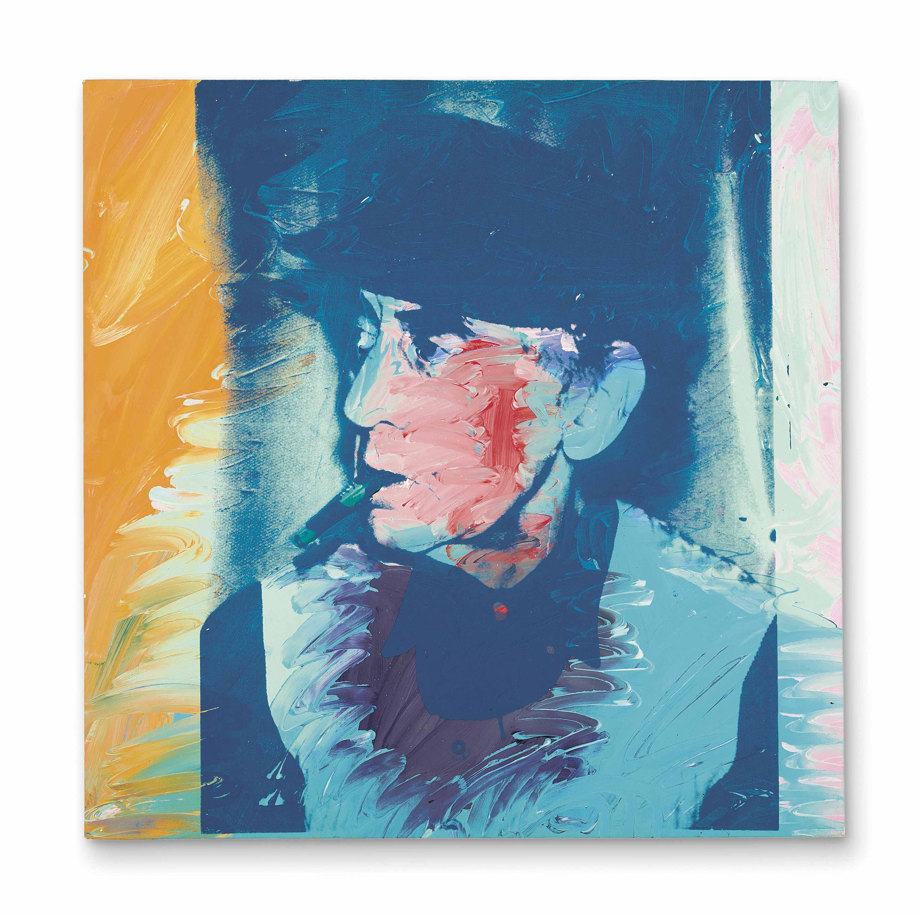 Andy Warhol 1928 1987 Portrait Of Man Ray 1970s Paintings
