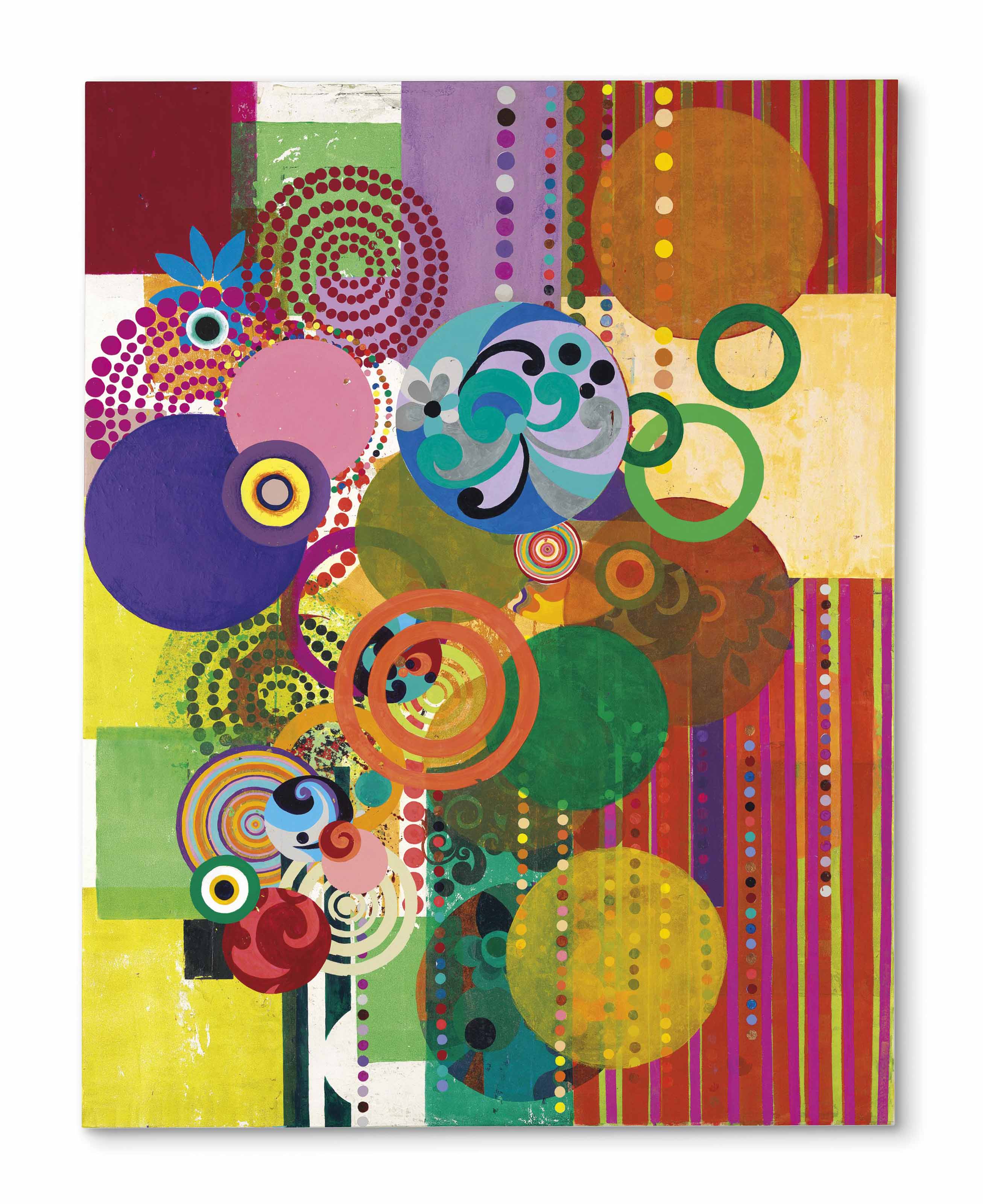 Beatriz Milhazes (b. 1960), Sampa, 2005-2006. Acrylic on canvas. 85&frac34; x 66&frac12; in (218 x 169 cm). Sold for &pound;782,500 on 11 February 2016 at Christie&rsquo;s in London.&nbsp;Artwork: &copy; Beatriz Milhazes