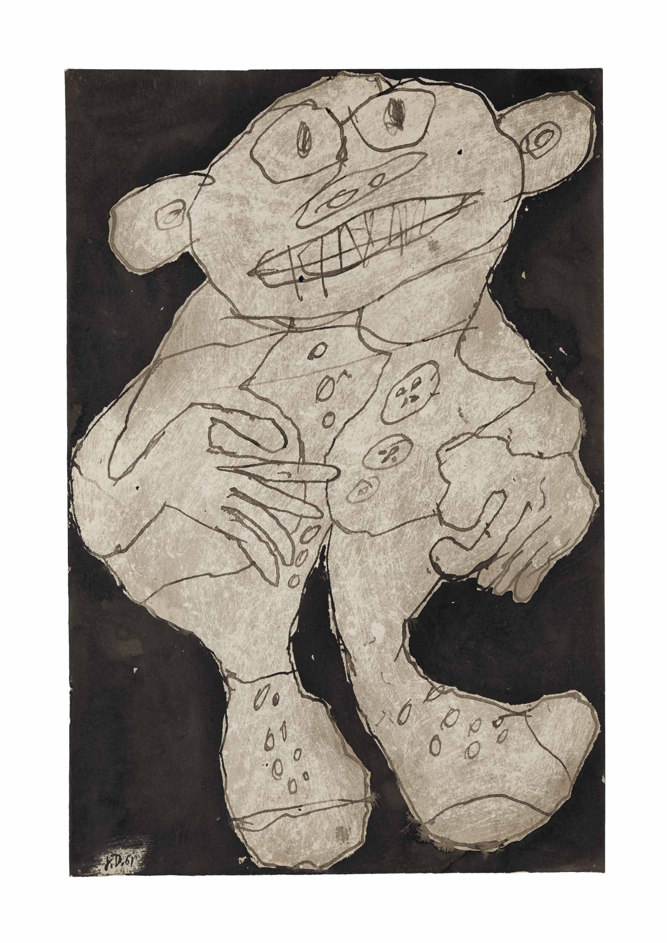 Картина велосипедист жан дюбюффе