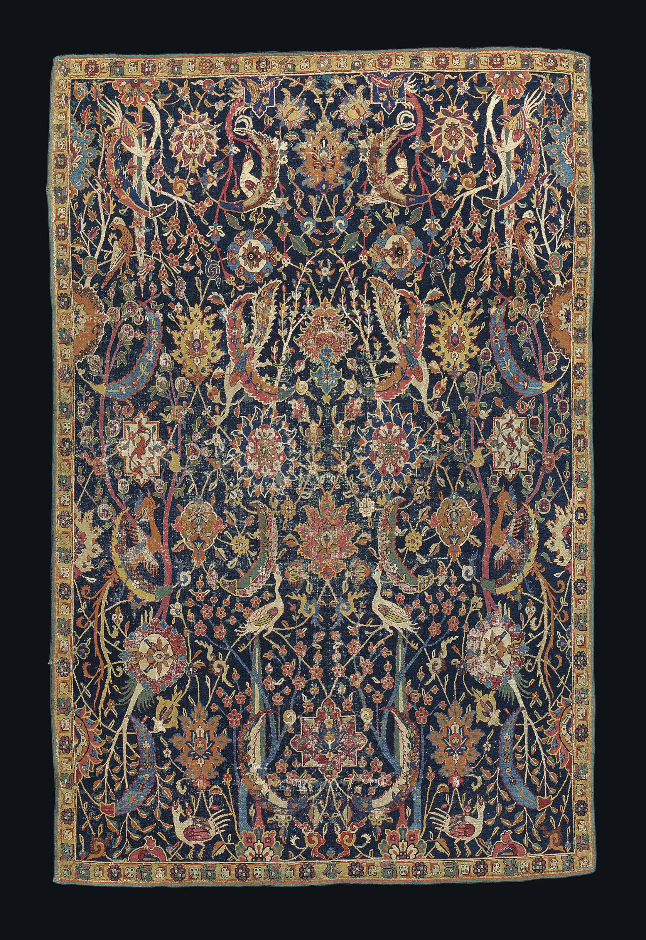 A Kirman Vase Carpet Fragment South East Persia Late 16th Century Flowers Plants Carpet Christie S