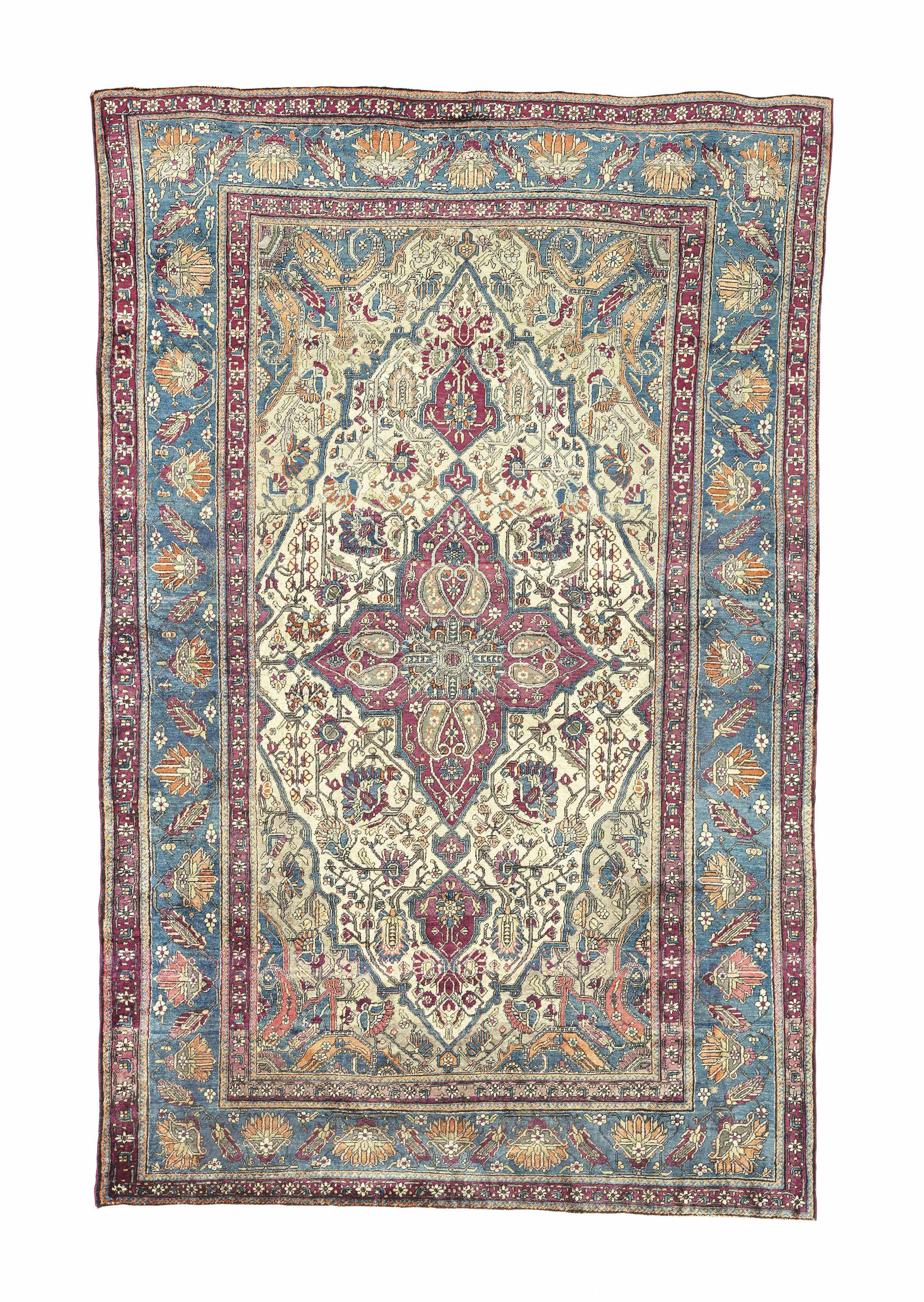 A SILK KASHAN 'MOHTASHAM' RUG , CENTRAL PERSIA, CIRCA 1890 | Christie's