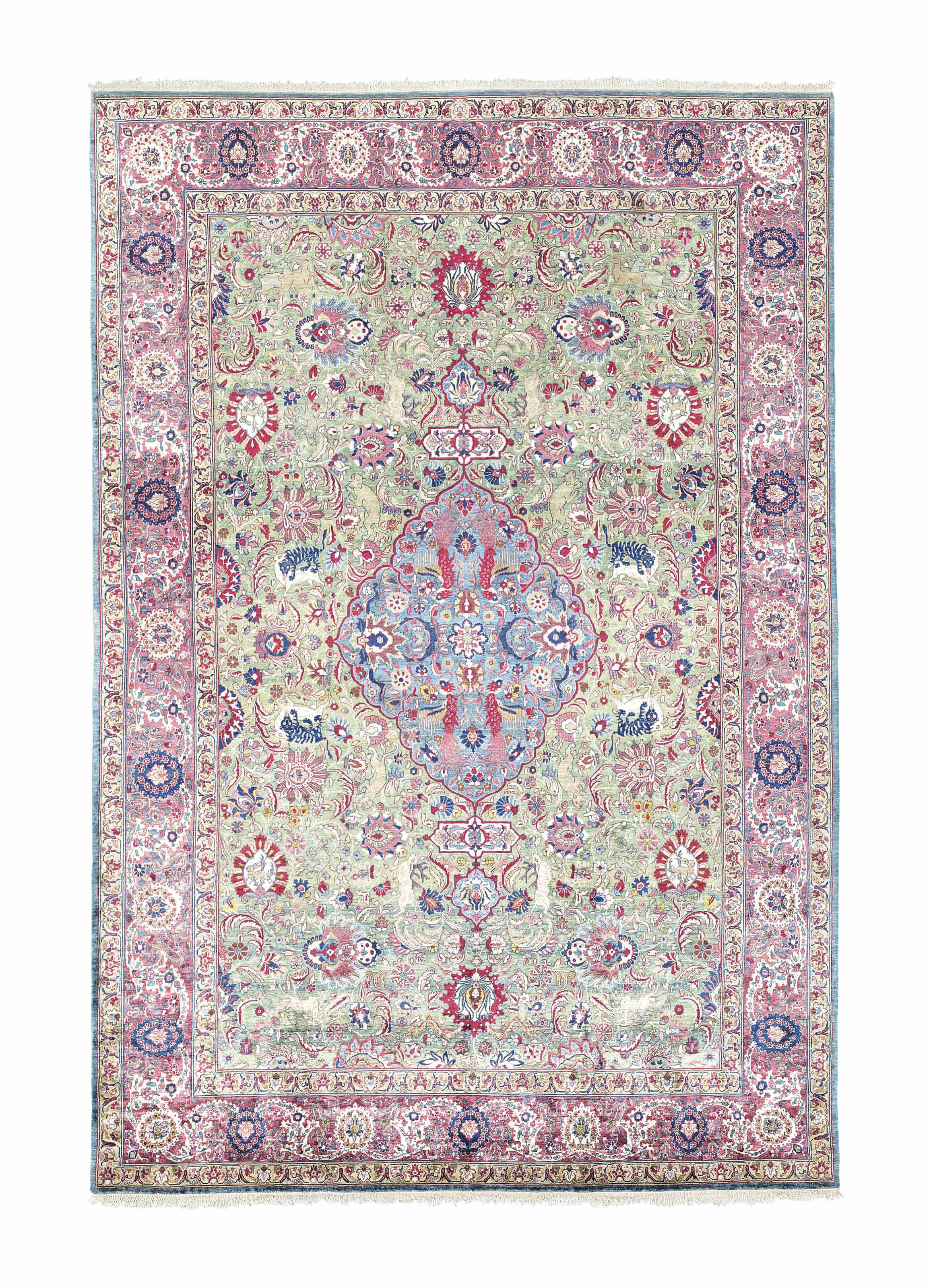 A SILK KASHAN CARPET , CENTRAL PERSIA, CIRCA 1910 | Christie's