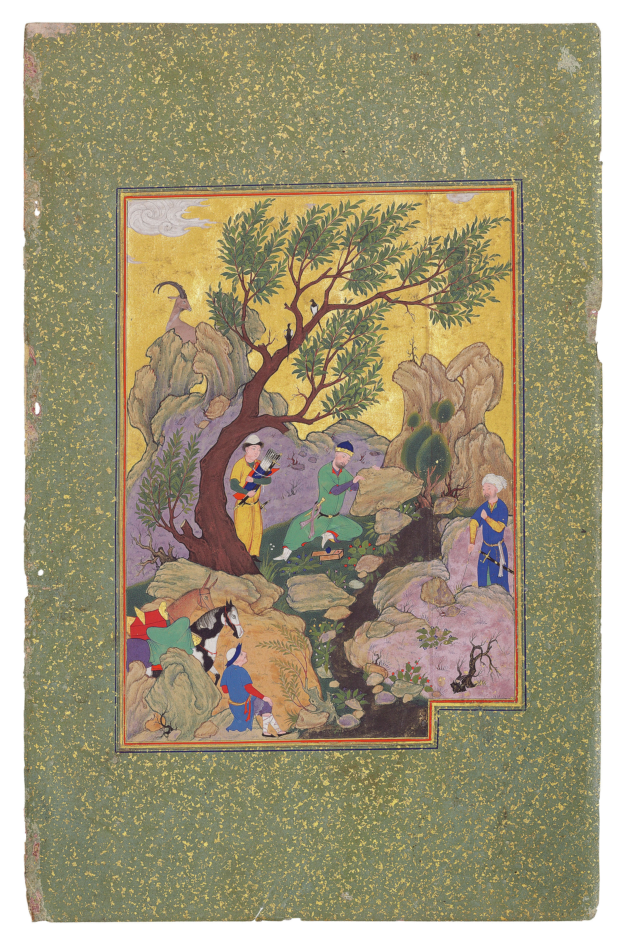 KING JAMSHID WRITES ON A ROCK