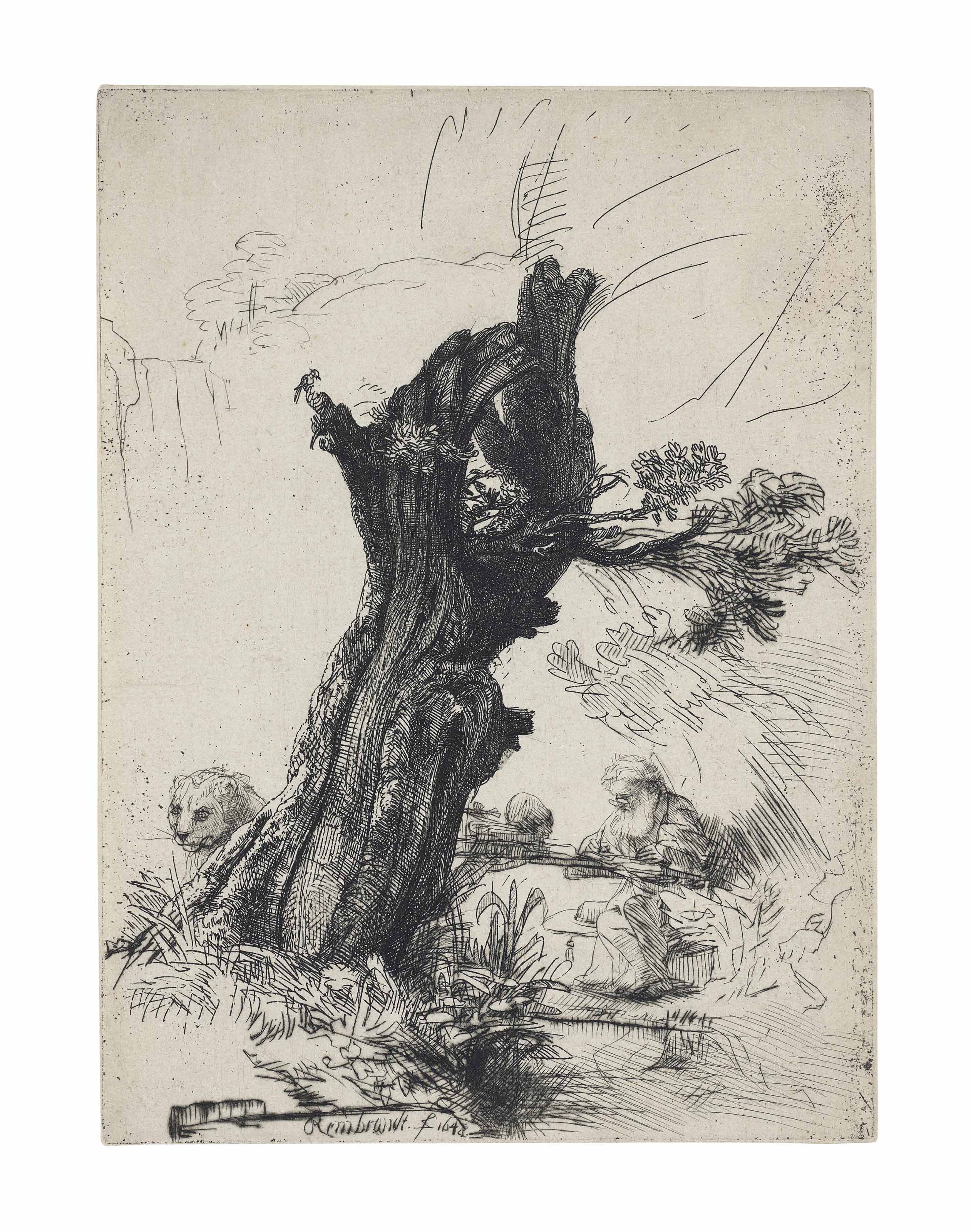 Saint Jerome beside a Pollard Willow