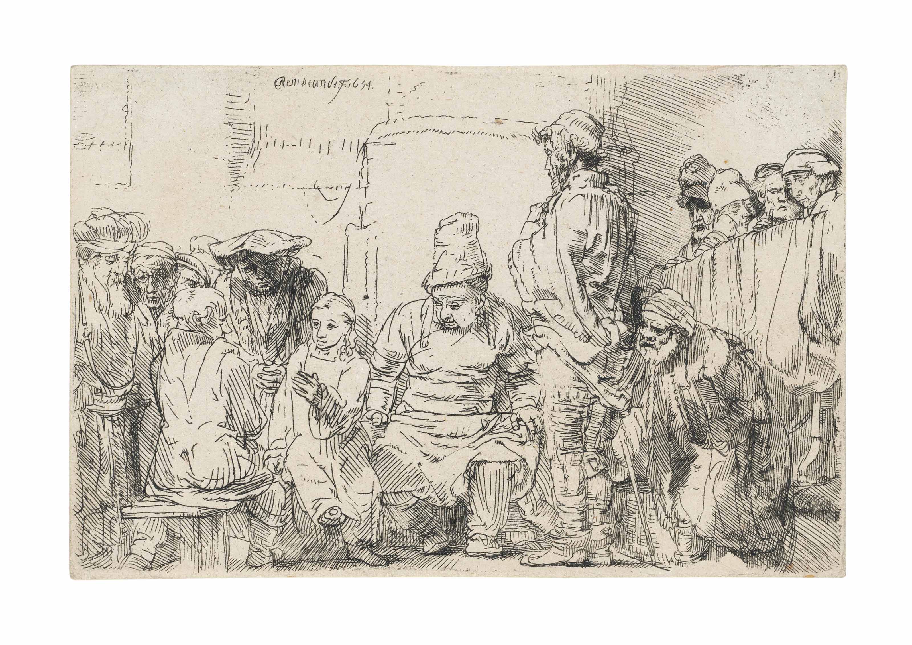 Christ seated disputing with the Doctors