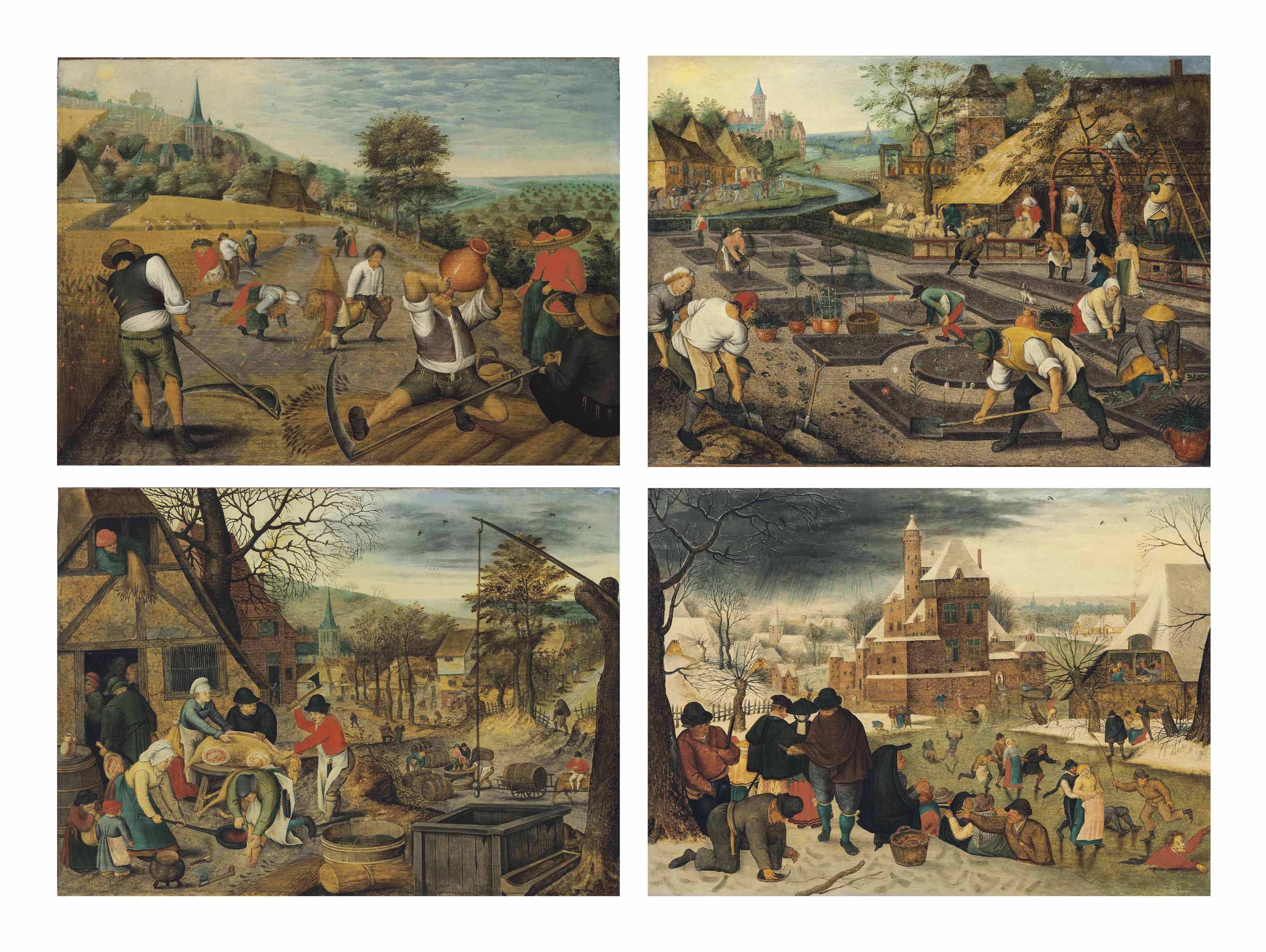Pieter Brueghel Ii Brussels C 1564 1637 8 Antwerp The Four Seasons Spring Summer Autumn And Winter 17th Century 16th Century Christie S