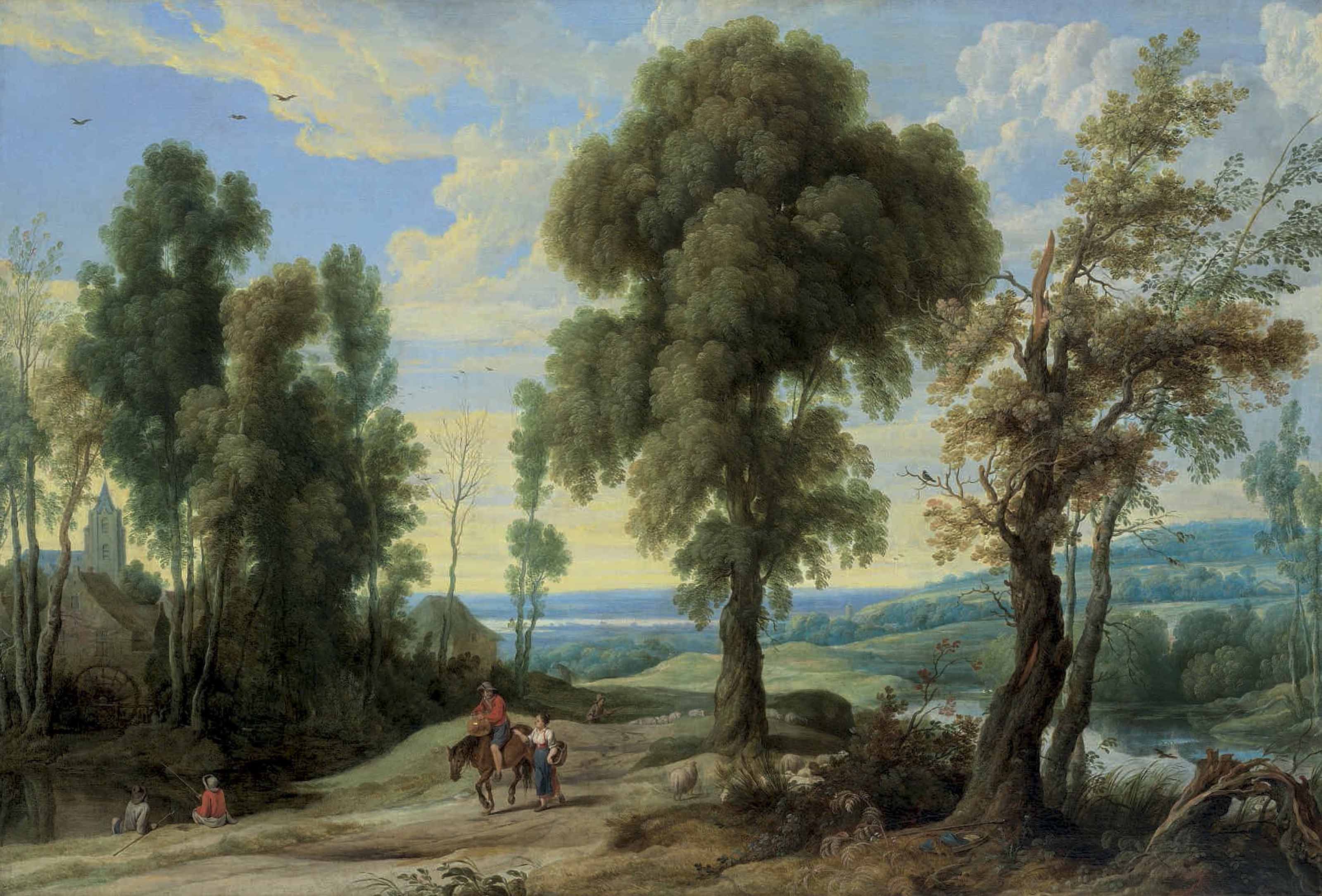 Jan Wildens (Antwerp 1585/61653) , A wooded landscape Christie's