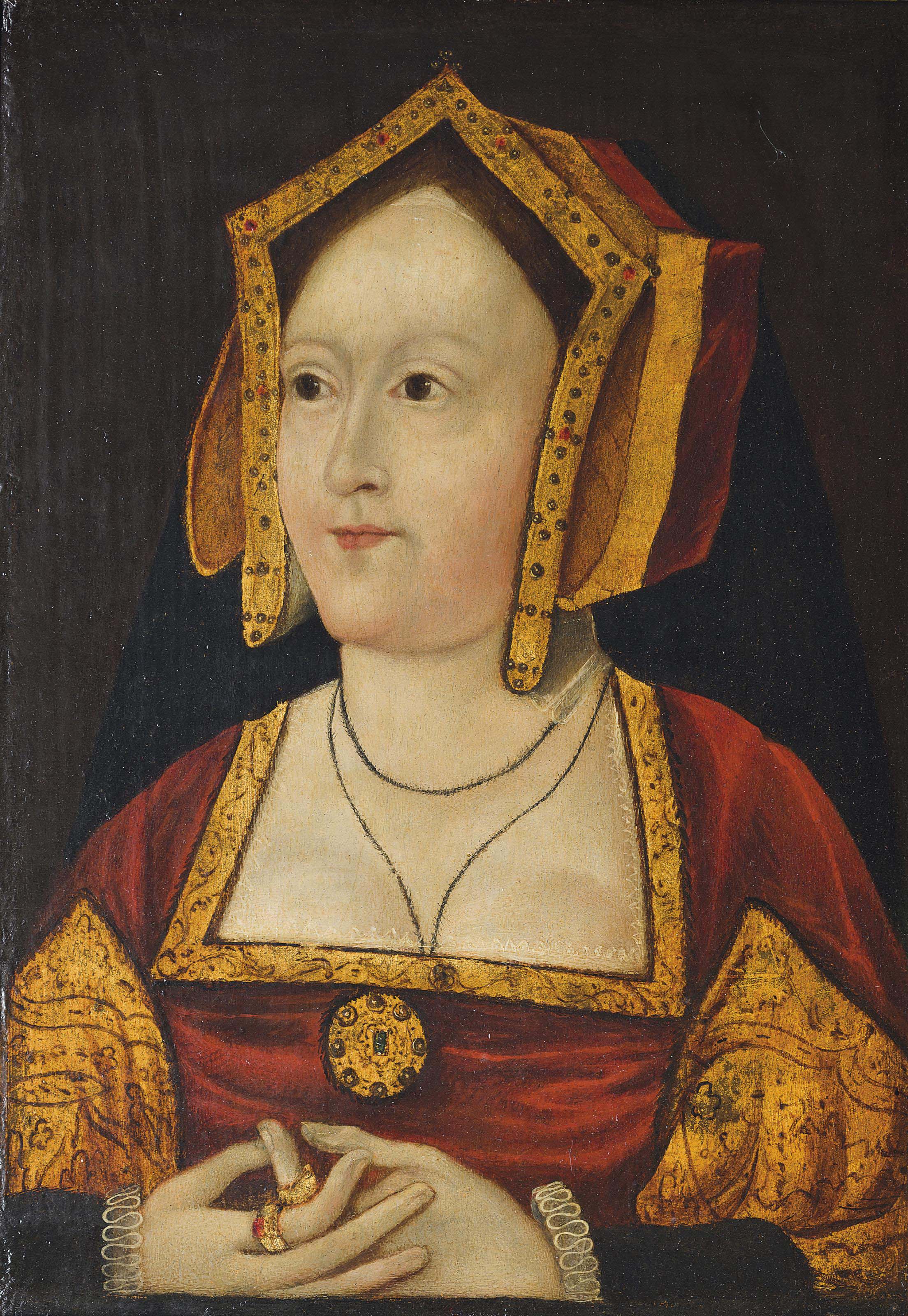 English School, 16th Century , Portrait of Katherine of Aragon (1485 ...