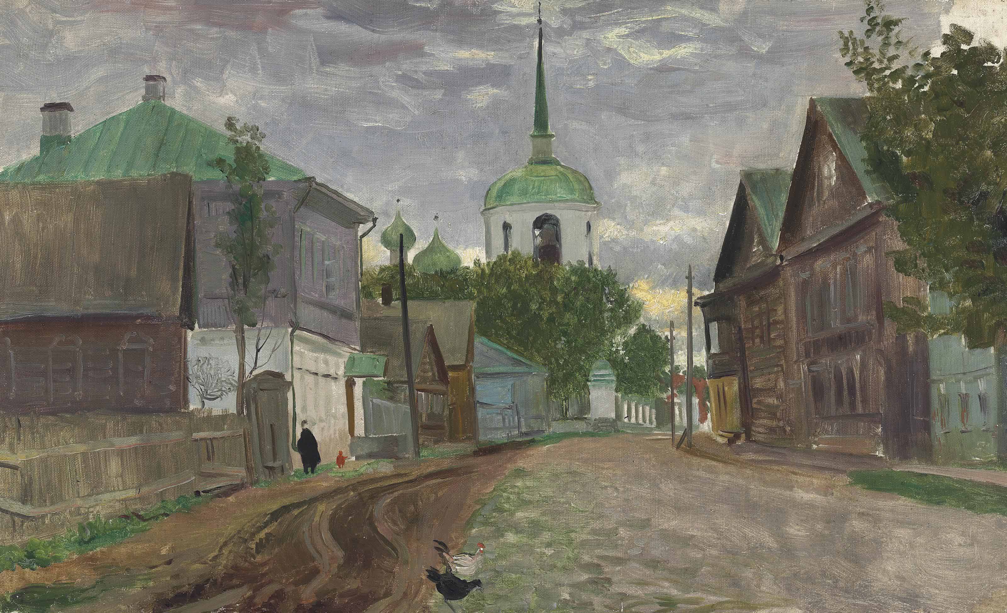 Г калинов. Борис Кустодиев Старая Русса. Борис Михайлович Кустодиев Старая Русса. Кустодиев Борис Михайлович этюды. Бориса Кустодиева «в Старом Суздале».