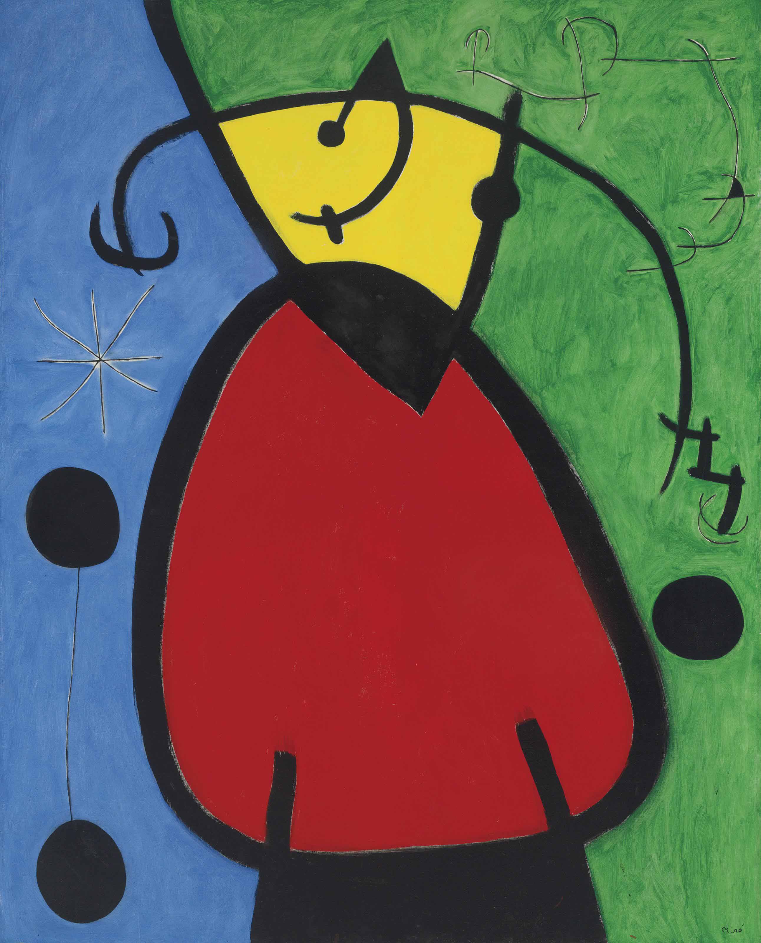 Joan Miró (18931983) , Femme et oiseaux dans la nuit Christie's