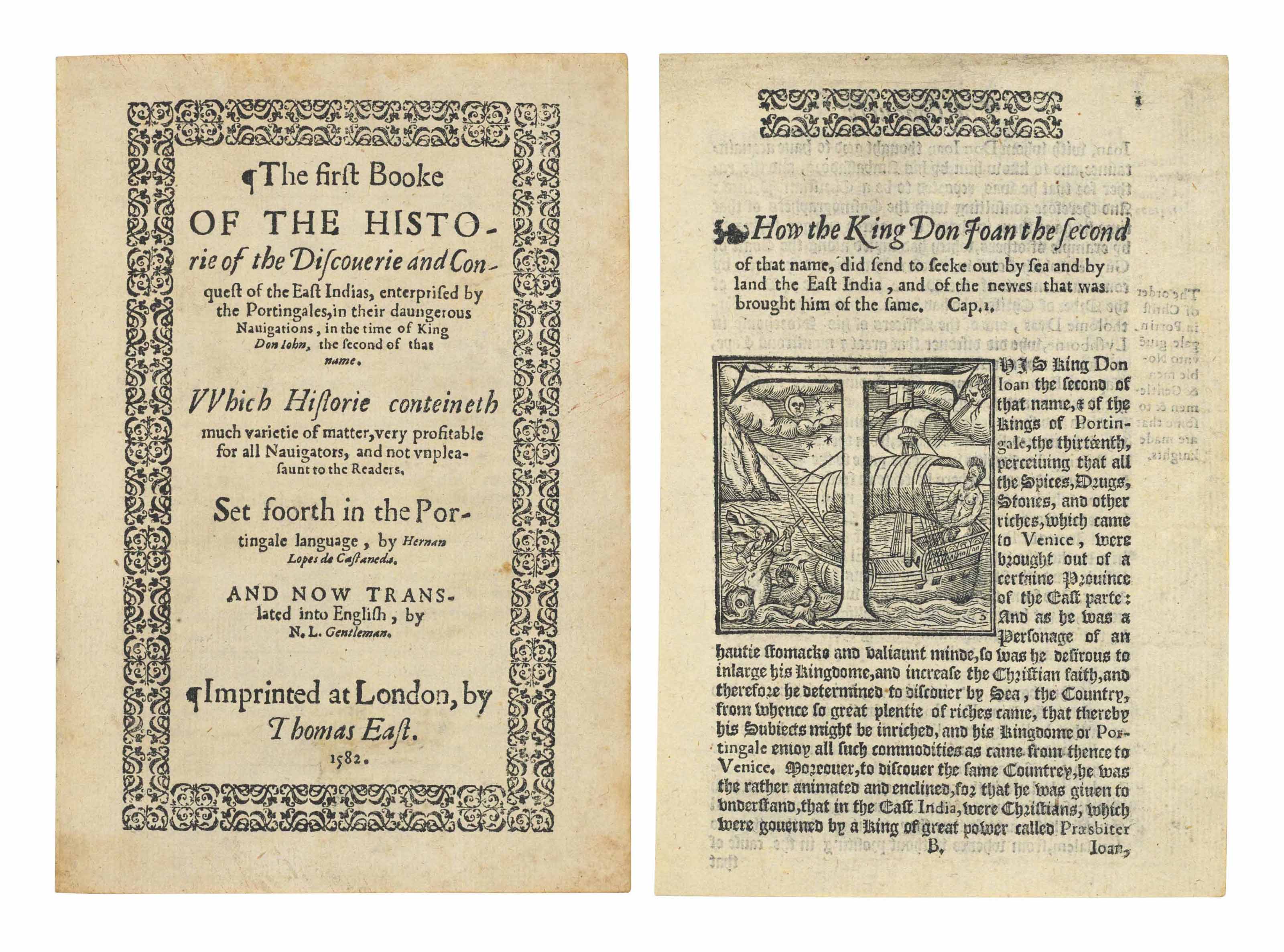 LOPES DE CASTANHEDA, Fernão (15001559). The first Booke of the