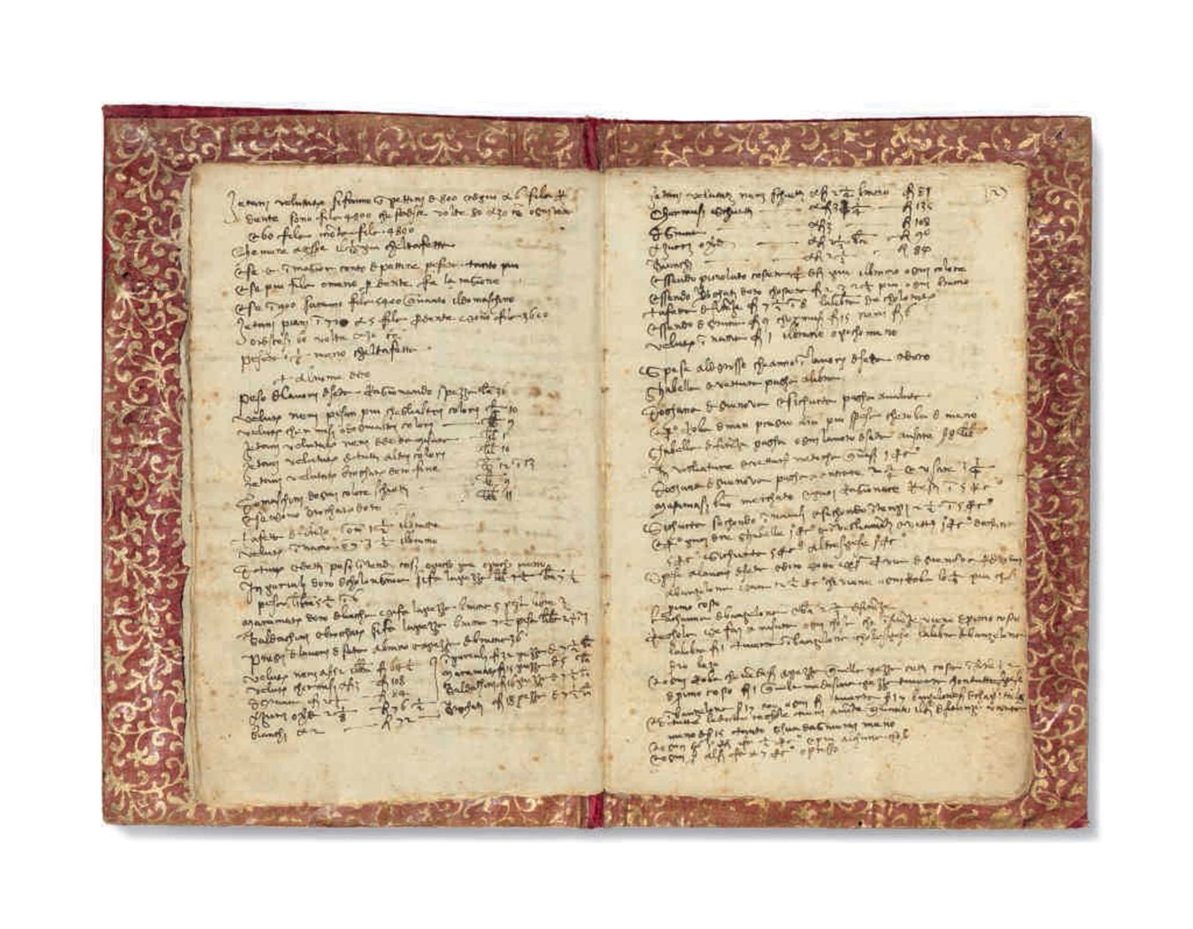 A RENAISSANCE SILK-MERCHANT’S MANUAL, in Italian, manuscript on paper ...
