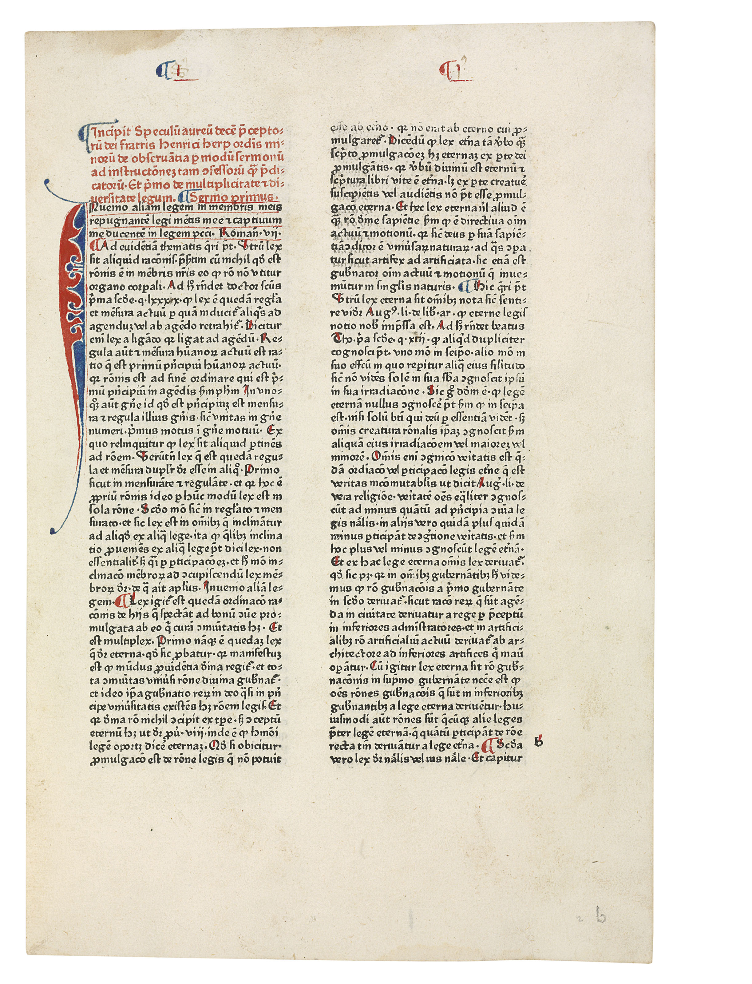 HENRICUS DE HERPF (c. 14101477). Speculum aureum decem praeceptorum