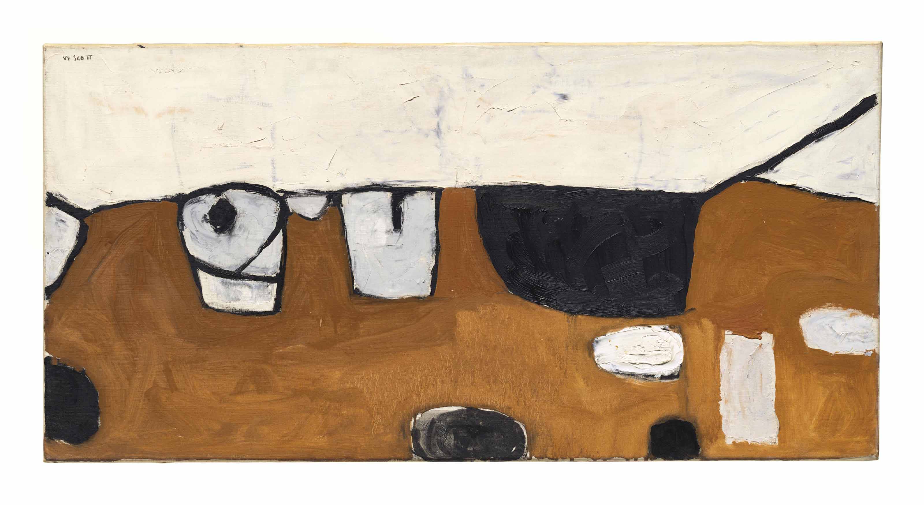 William Scott R A 1913 1989 Still Life On Black Table