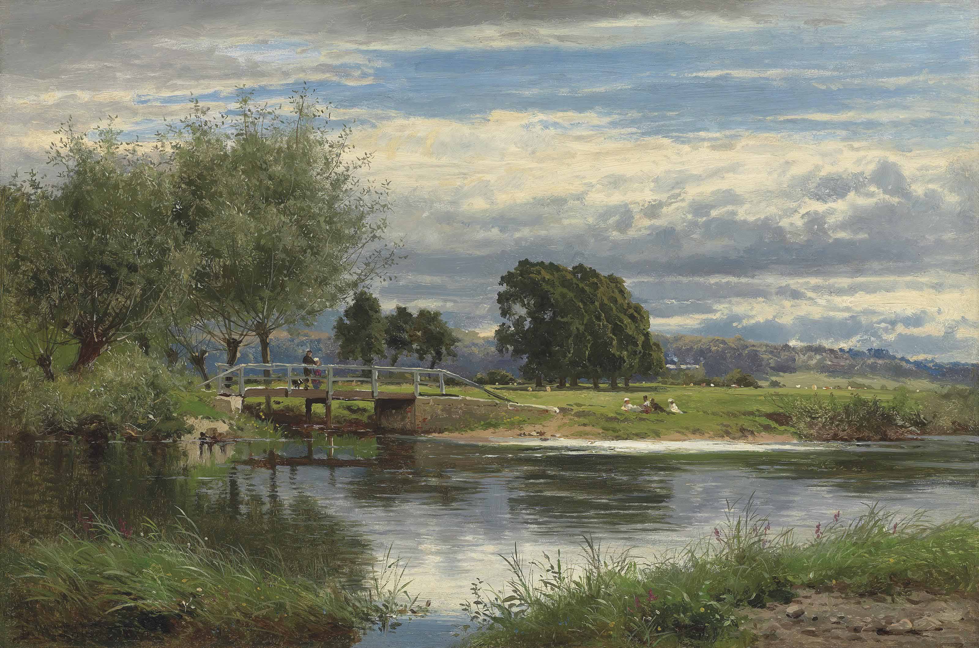 Benjamin Williams Leader, R.A. (18311923) , Near Goring on Thames