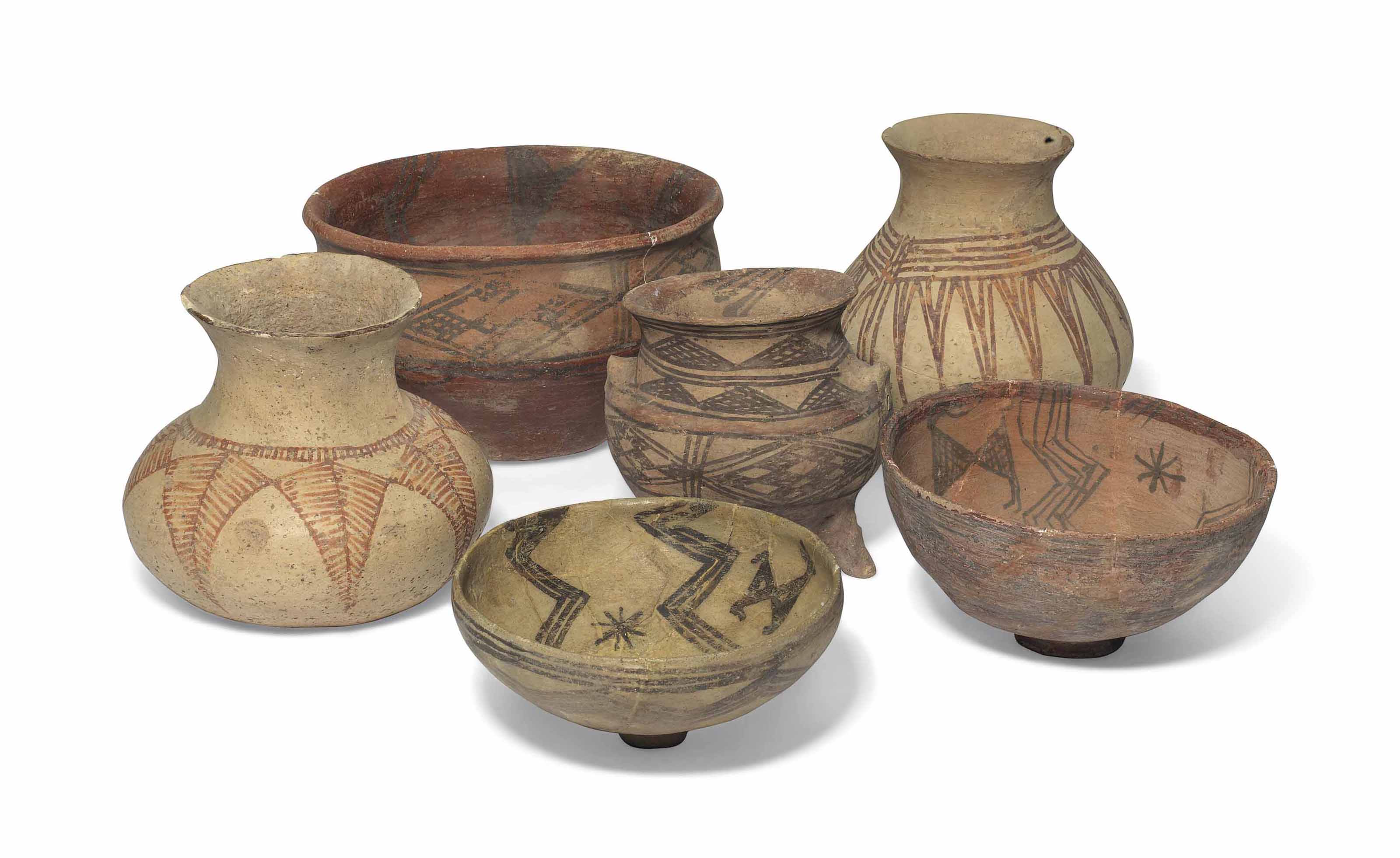 SIX IRANIAN POTTERY VESSELS , CIRCA 2ND1ST MILLENNIUM B.C. Christie's