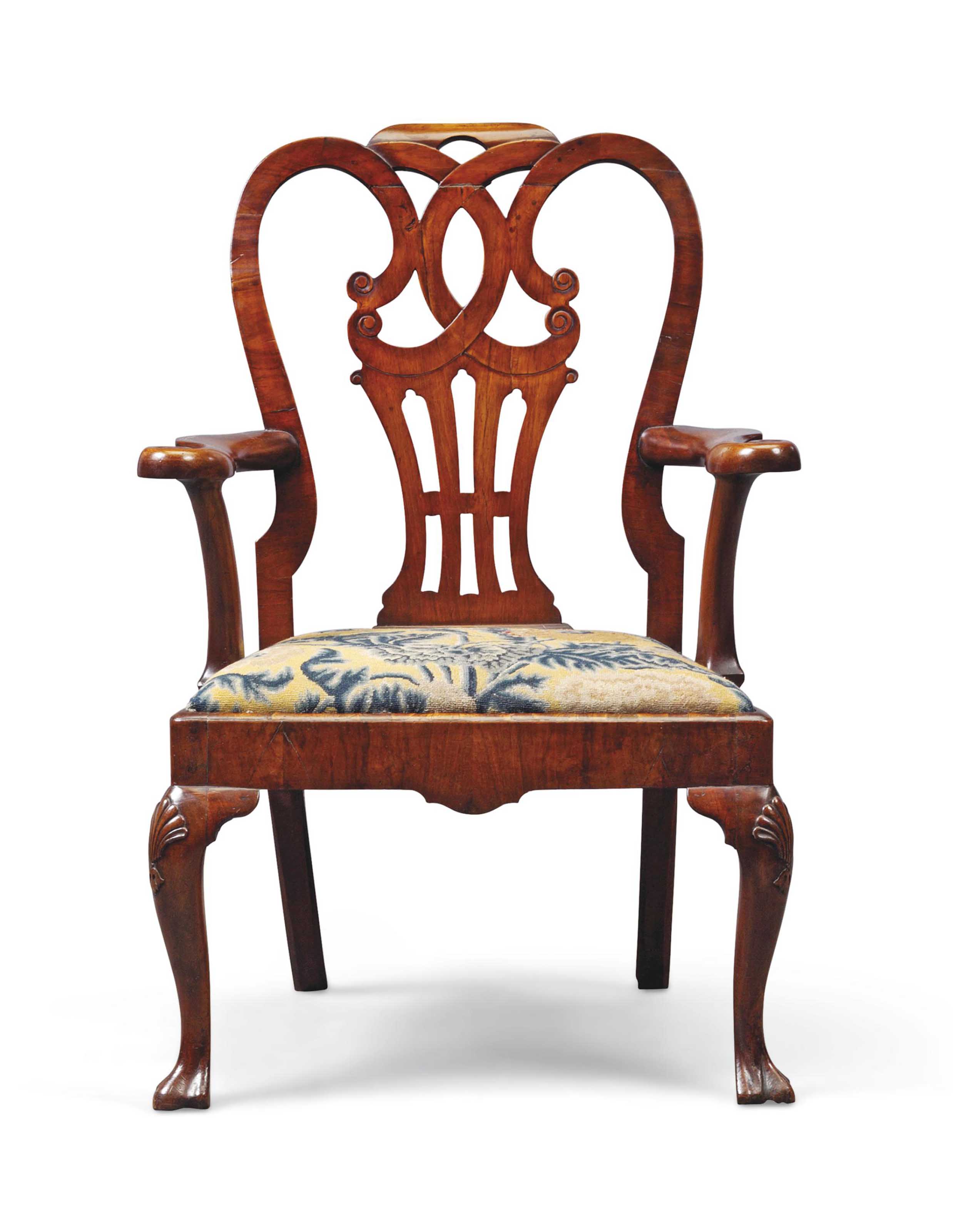 A GEORGE II WALNUT ARMCHAIR , MID-18TH CENTURY, POSSIBLY IRISH | Christie's