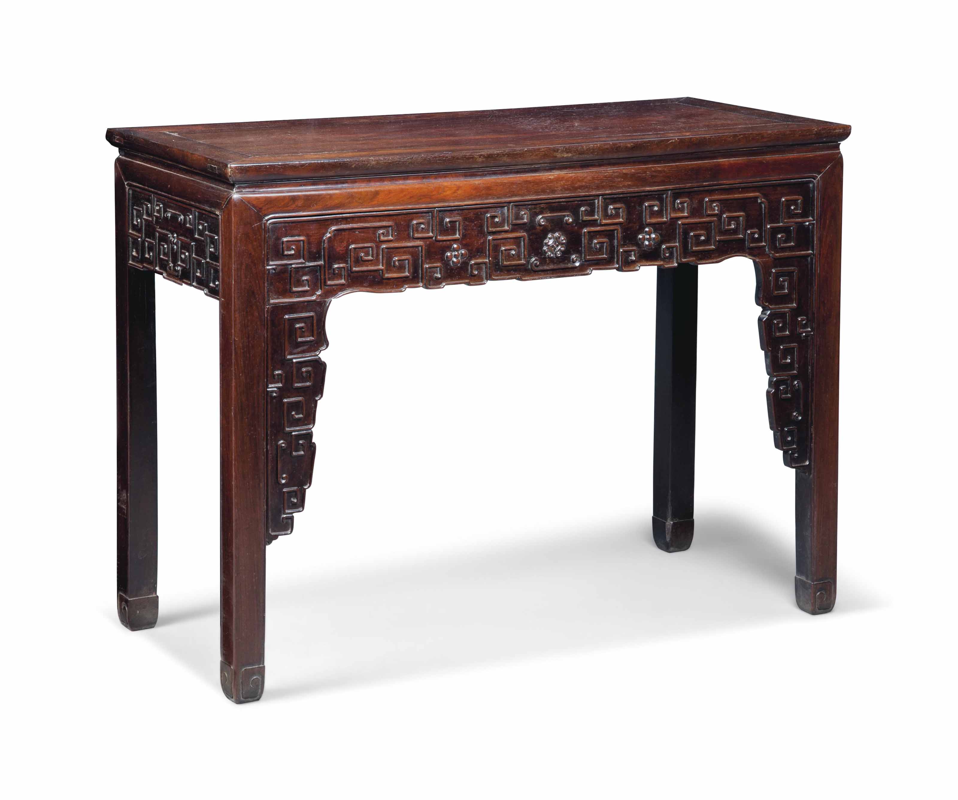 A CHINESE ROSEWOOD SIDE TABLE , LATE 19TH CENTURY Christie's