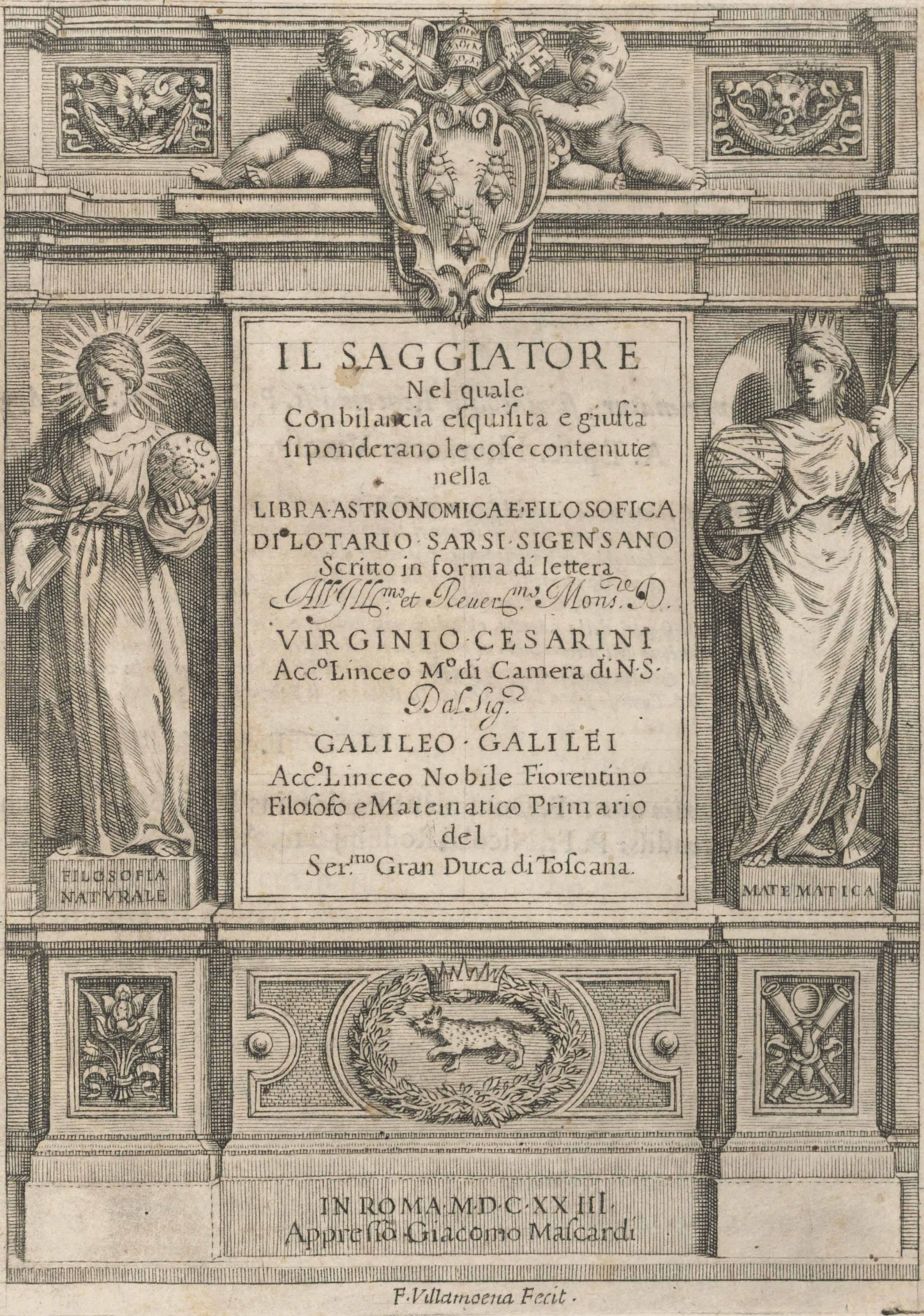 GALILEI, Galileo (15641642). Il saggiatore. Rome Mascardi
