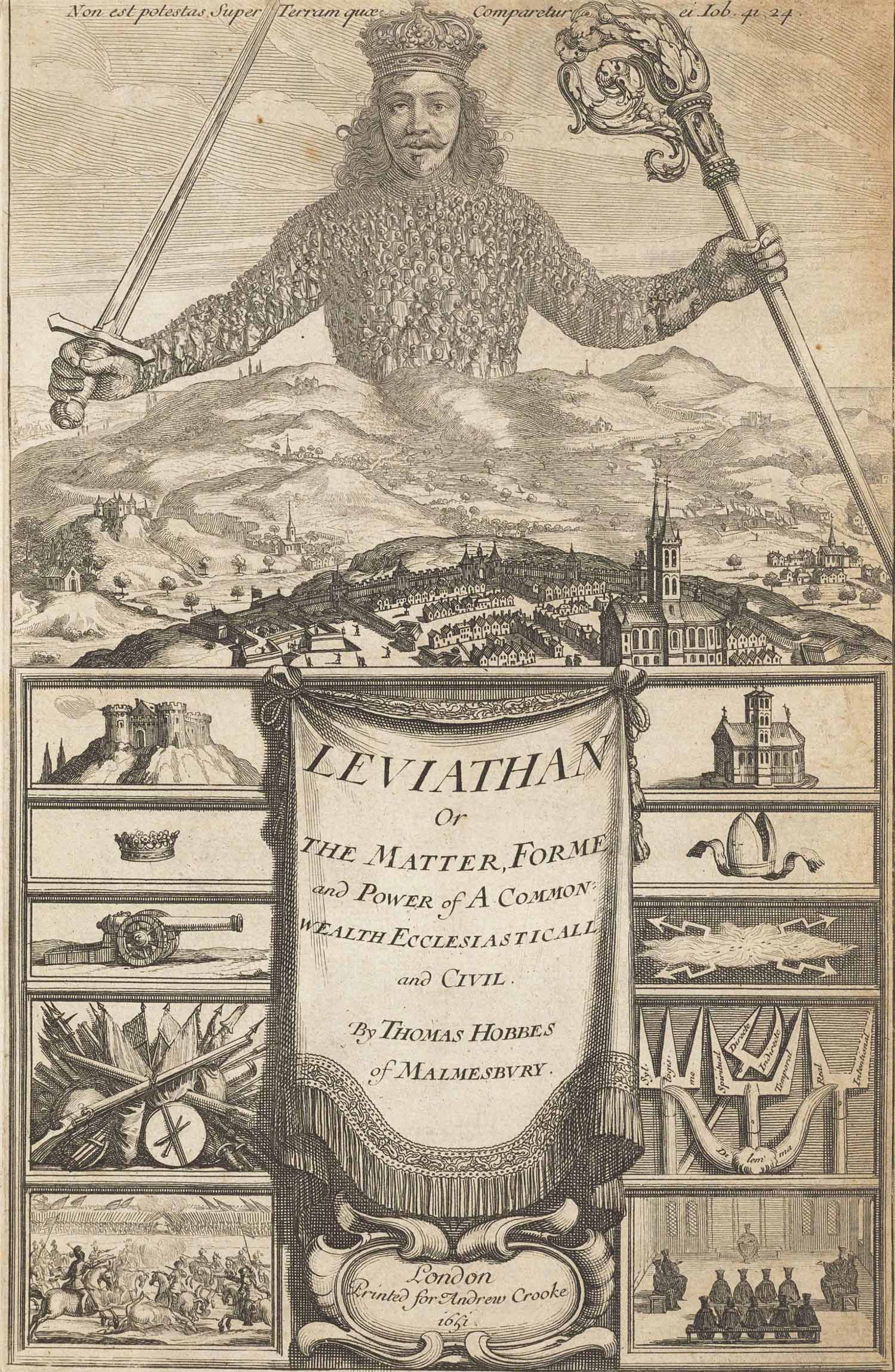 HOBBES, Thomas (1588-1679) Leviathan, or the Matter, Forme, ...