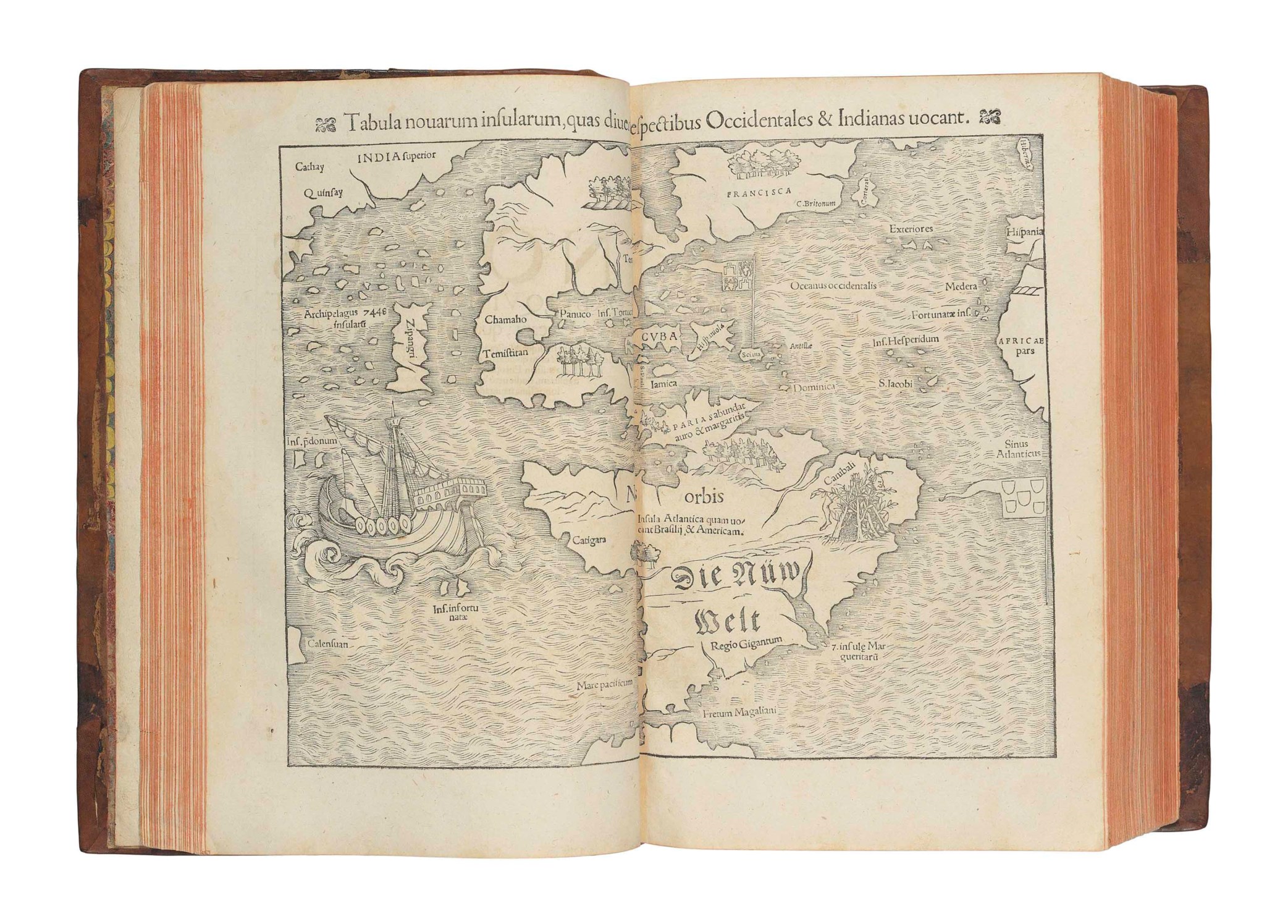 MÜNSTER, Sebastian (1489-1552). Cosmographie universalis lib. VI. Basel ...