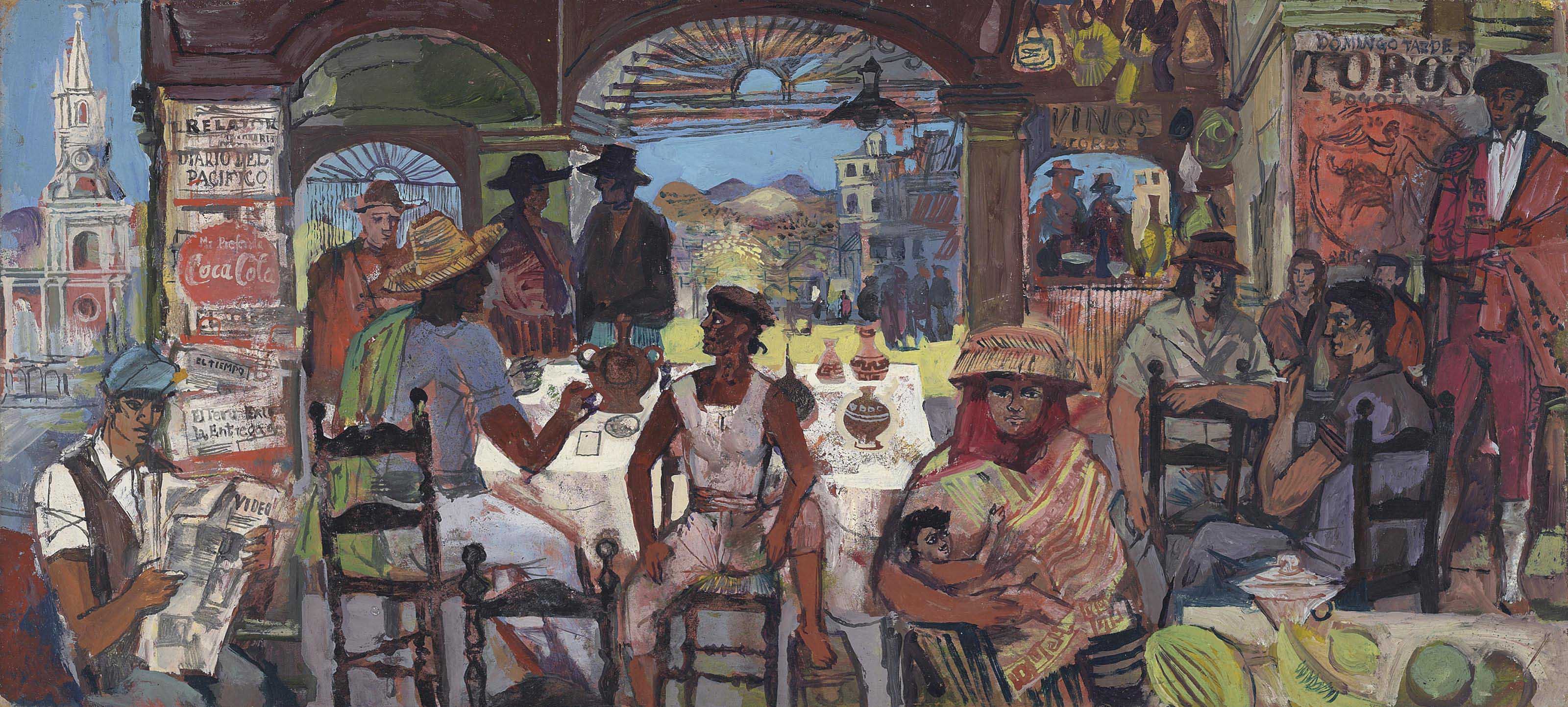 John Minton Great Shelford 1917 1957 London Bogota Bar Study